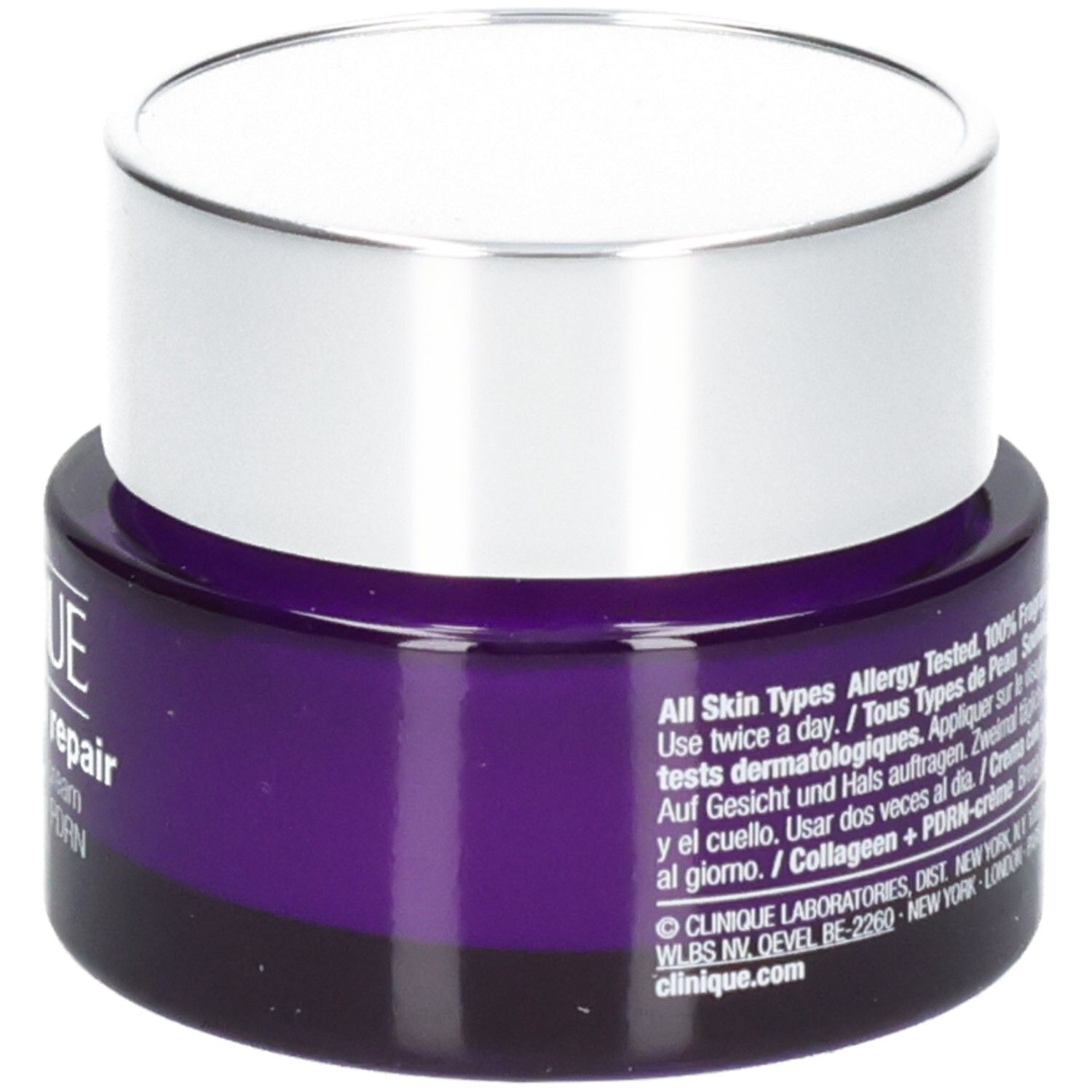 Clinique Smart Clinical Repair Tiegel, Seite mit Anwendungshinweisen.