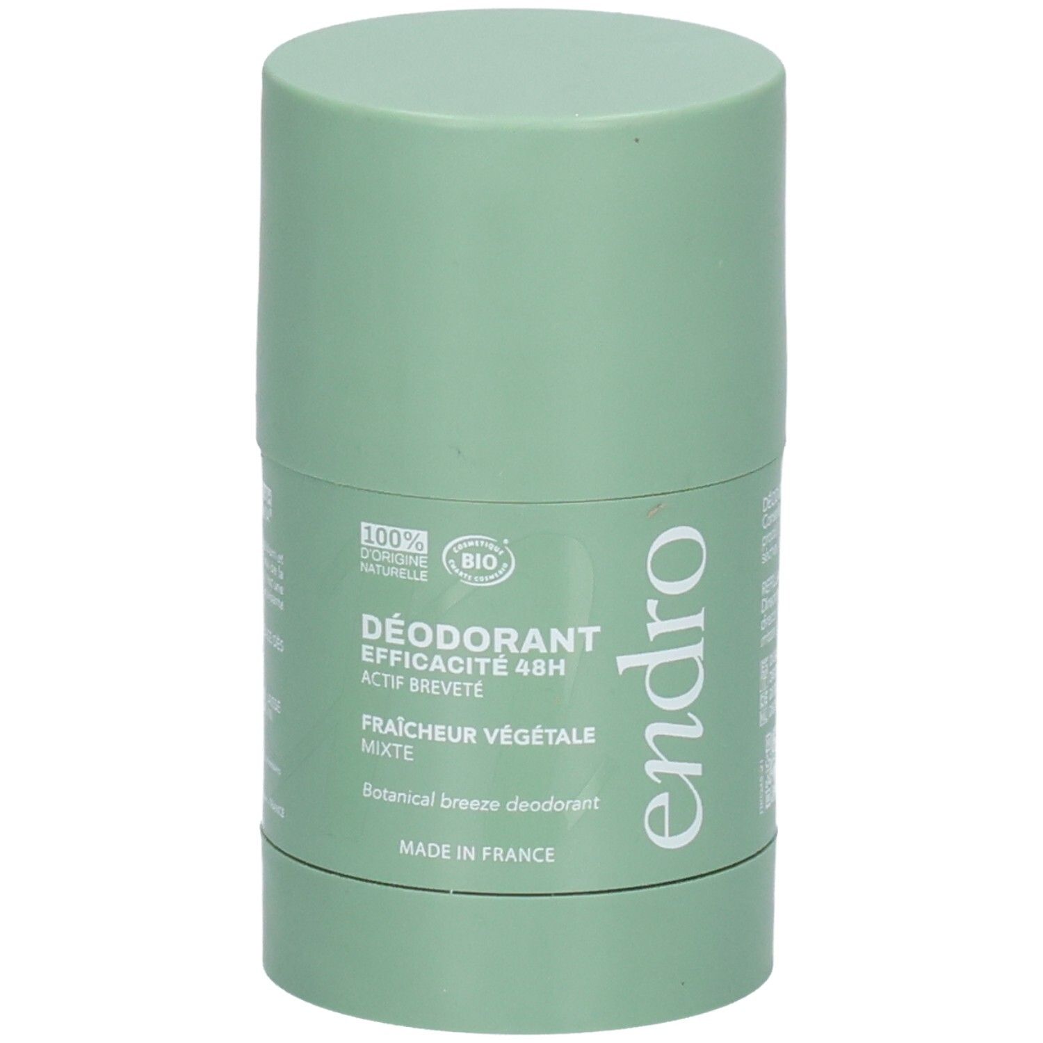 Endro Deodorant Stick: 48H Wirksamkeit, pflanzliche Frische. 100% natürliche Inhaltsstoffe. Bio-zertifiziert.