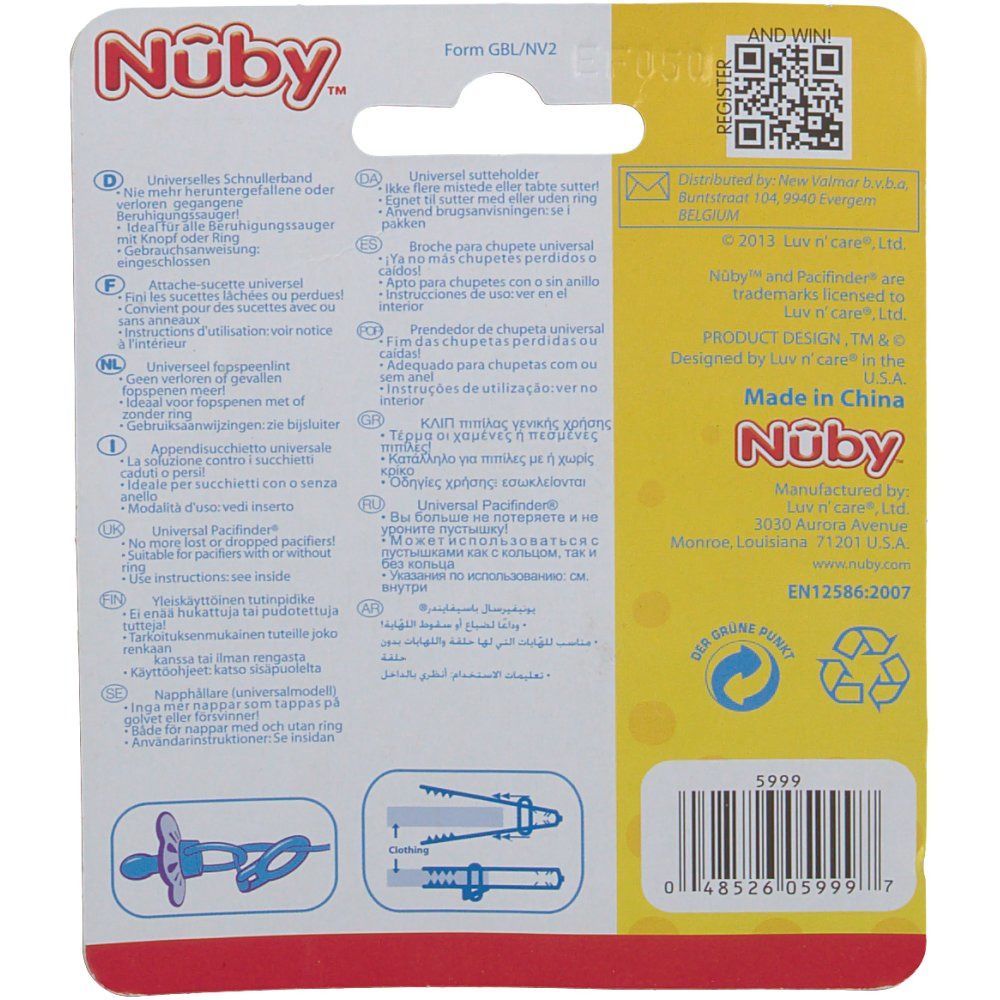Nuby Fopspeenlint Met Silicone Ring Roze