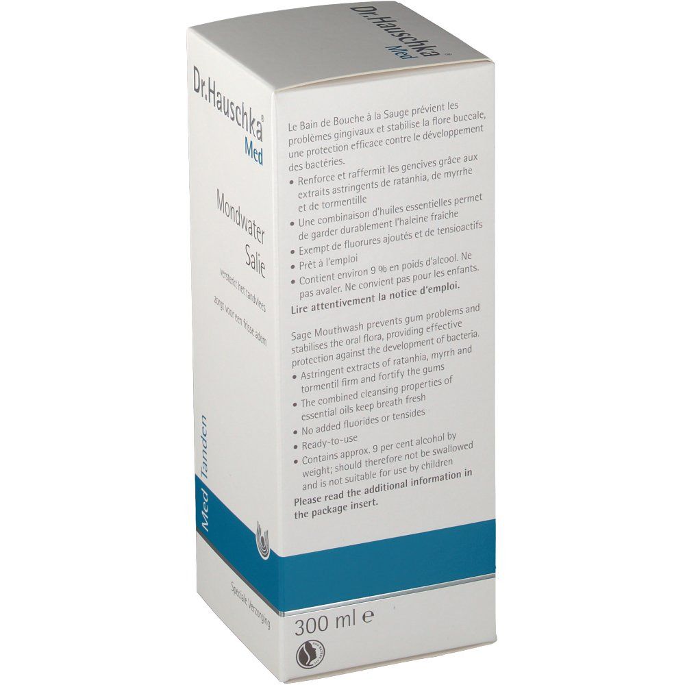 Emballage en carton, dos avec texte. Marque et nom du produit. Volume: 300 ml.