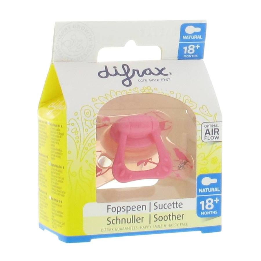difrax® Natural Schnuller ab 18 Monate rosa