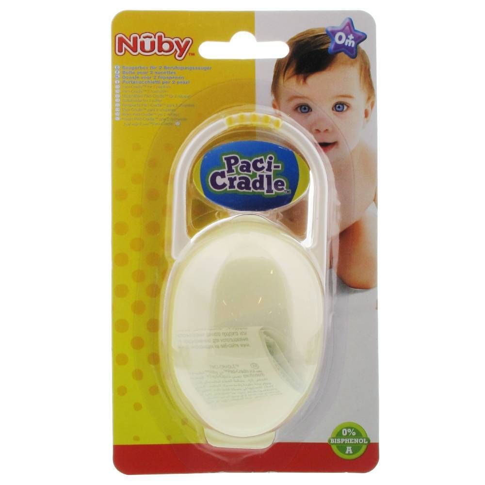Nuby Boite De Stockage Pour 2 Sucettes Jaune
