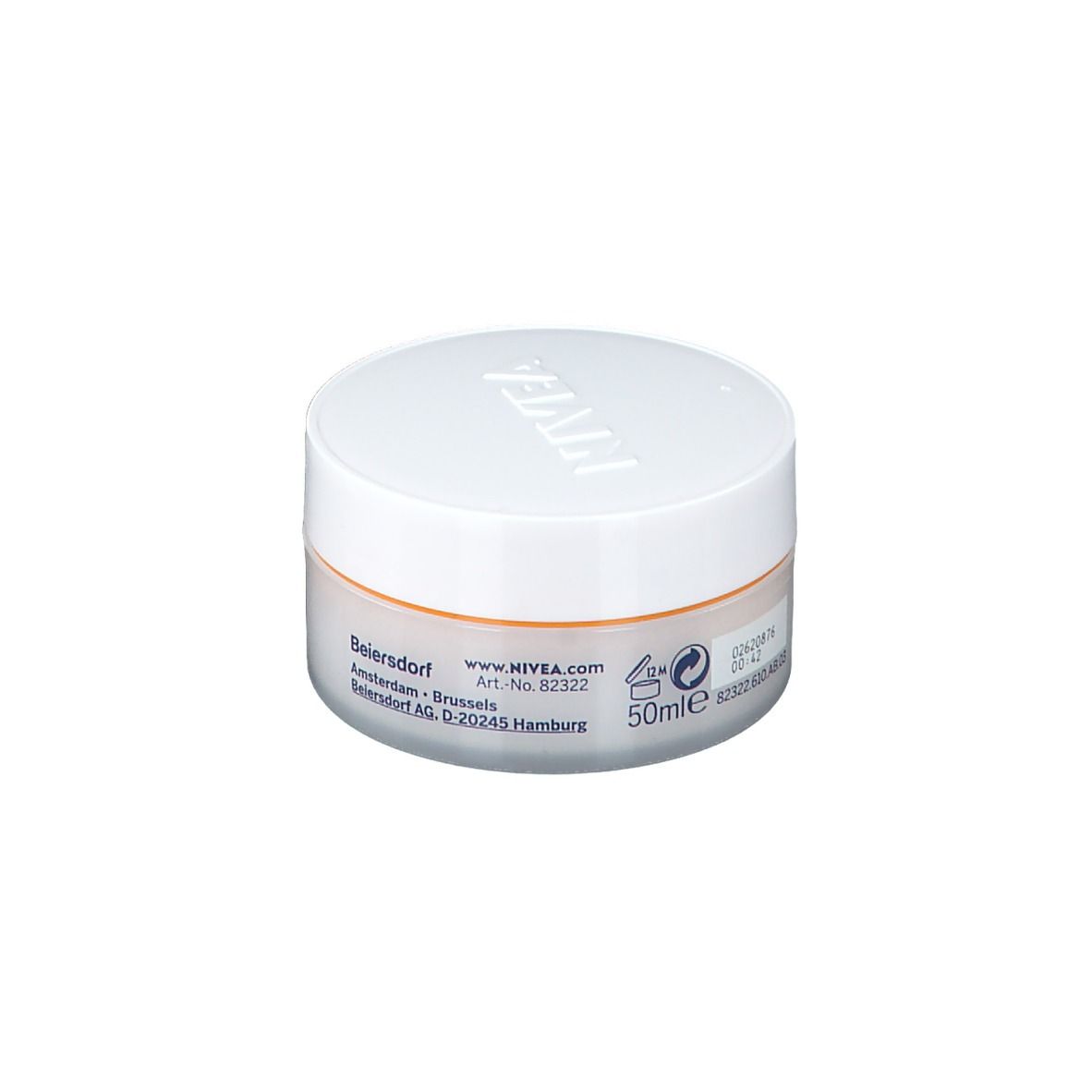 NIVEA Q10 Energy Tiegel mit Beiersdorf- und Produktinformationen, 50ml.