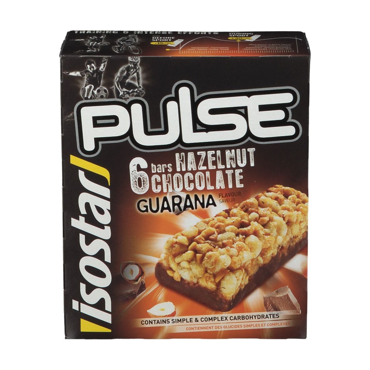 Isostar® Barres Pulse noisettes & chocolat