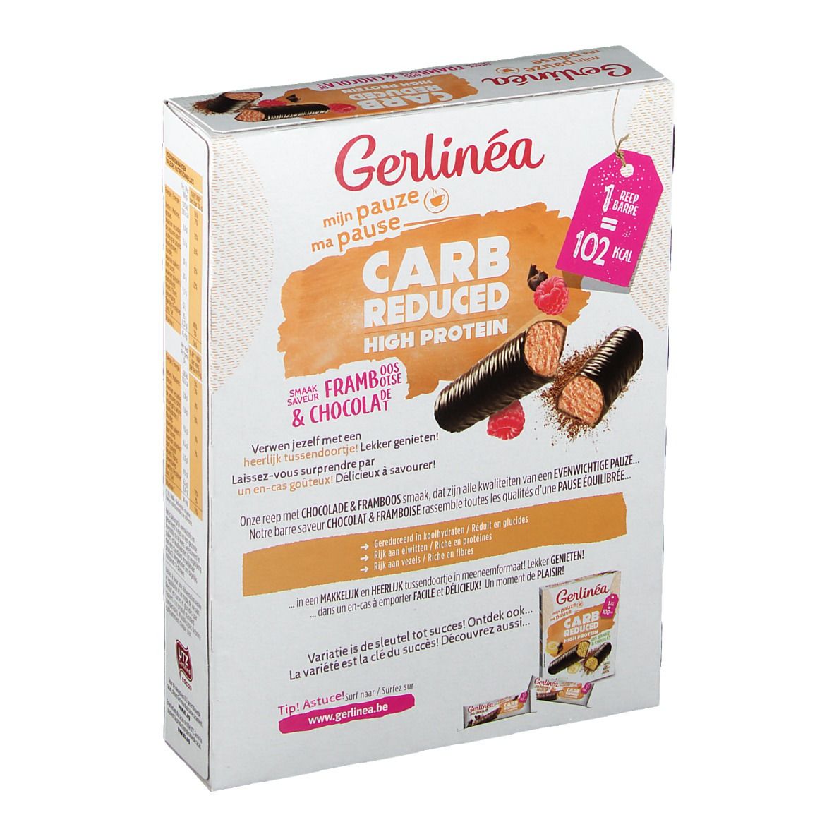 Gerlinea Mijn Pauze Repen Framboos & Chocolade