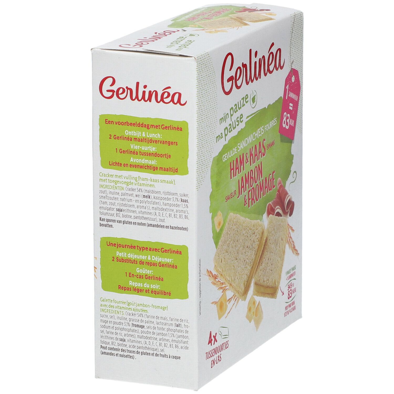 Gerlinéa Ma Pause Sandwichs Jambon & Fromage
