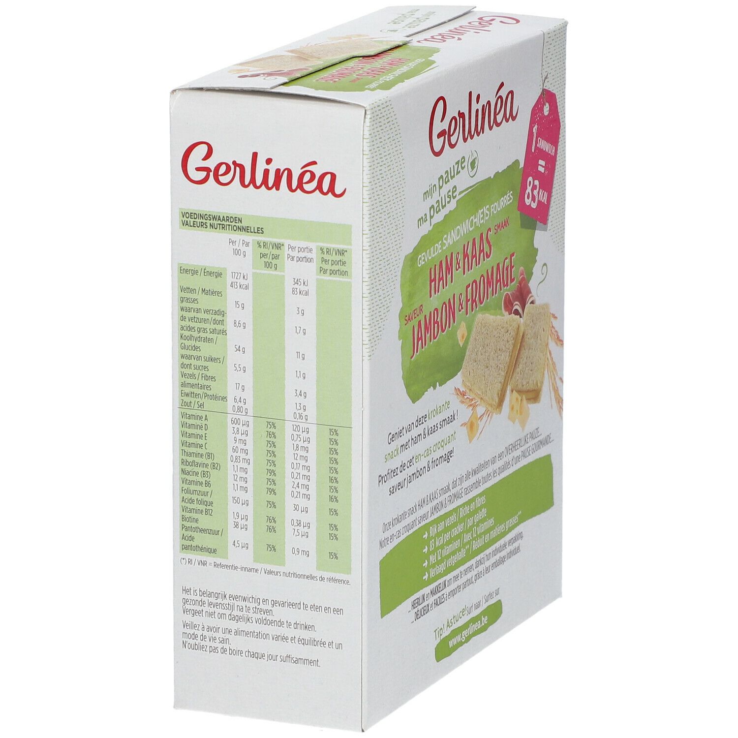 Gerlinéa Ma Pause Sandwichs Jambon & Fromage