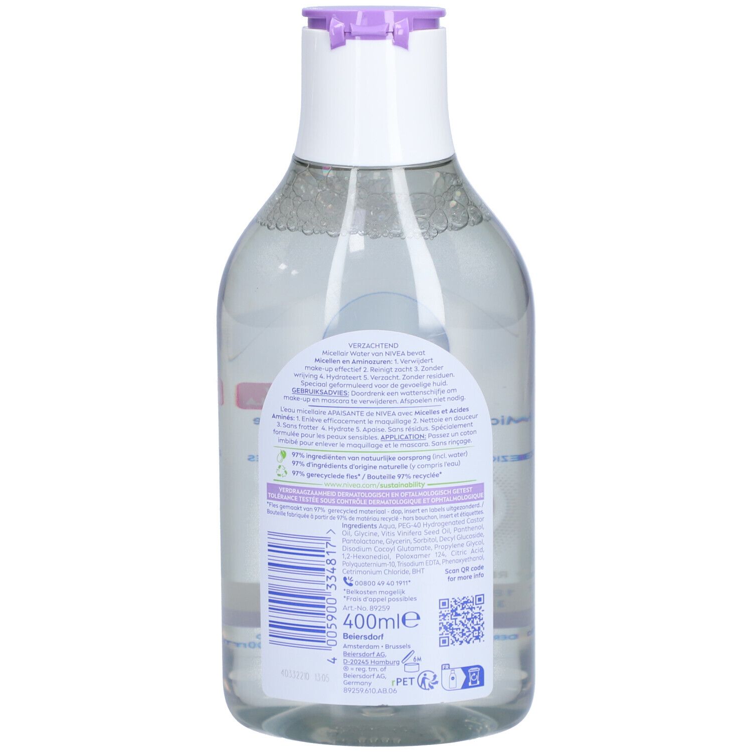NIVEA MicellAIR Skin Breathe Mizellenwasser Flasche mit Etikett 'Skin Barrier Friendly'.