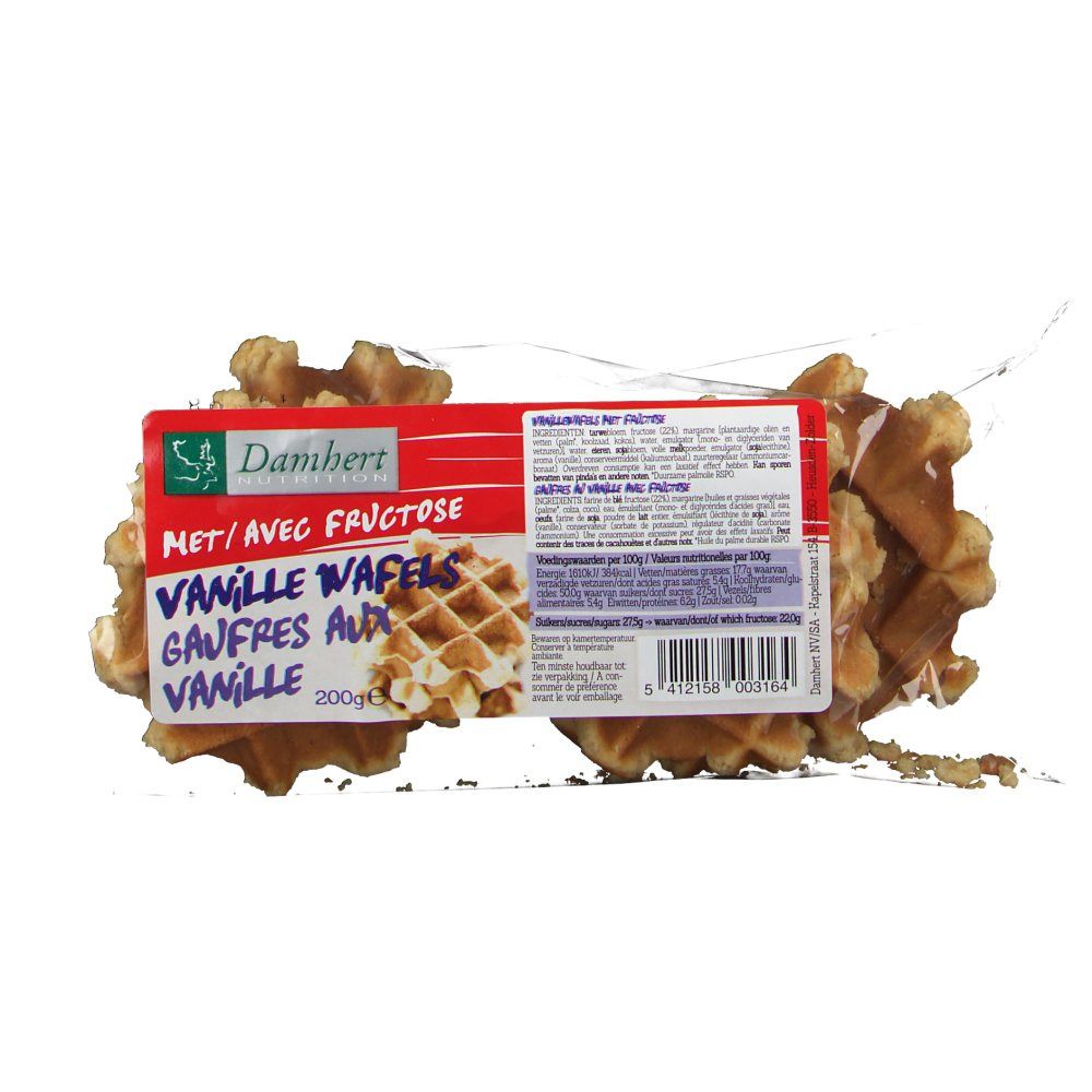 Damhert Fructose Gaufres Vanille 200 g