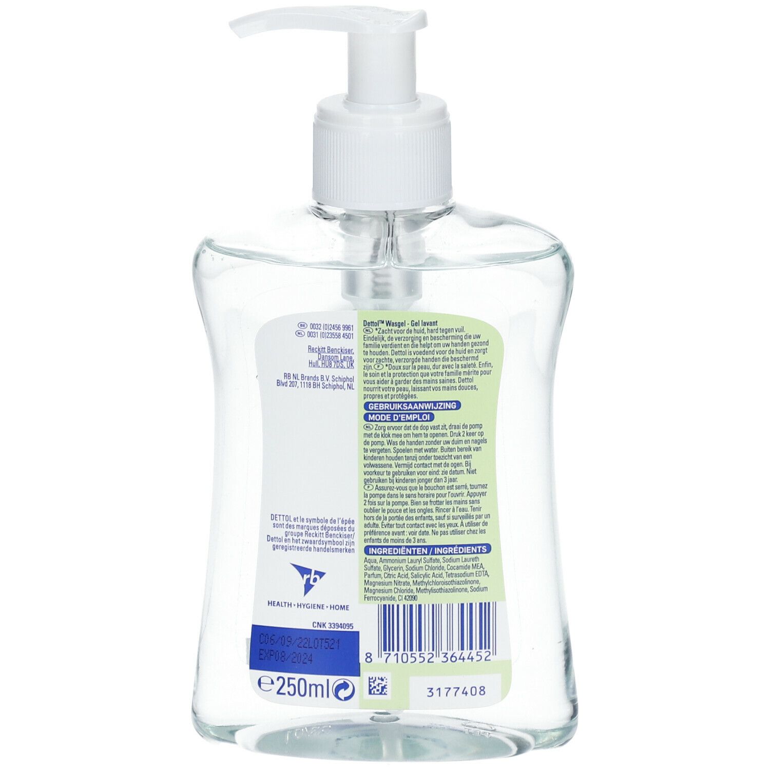 Dettol Gel Nettoyant - Peaux Sensibles - Savon Liquide