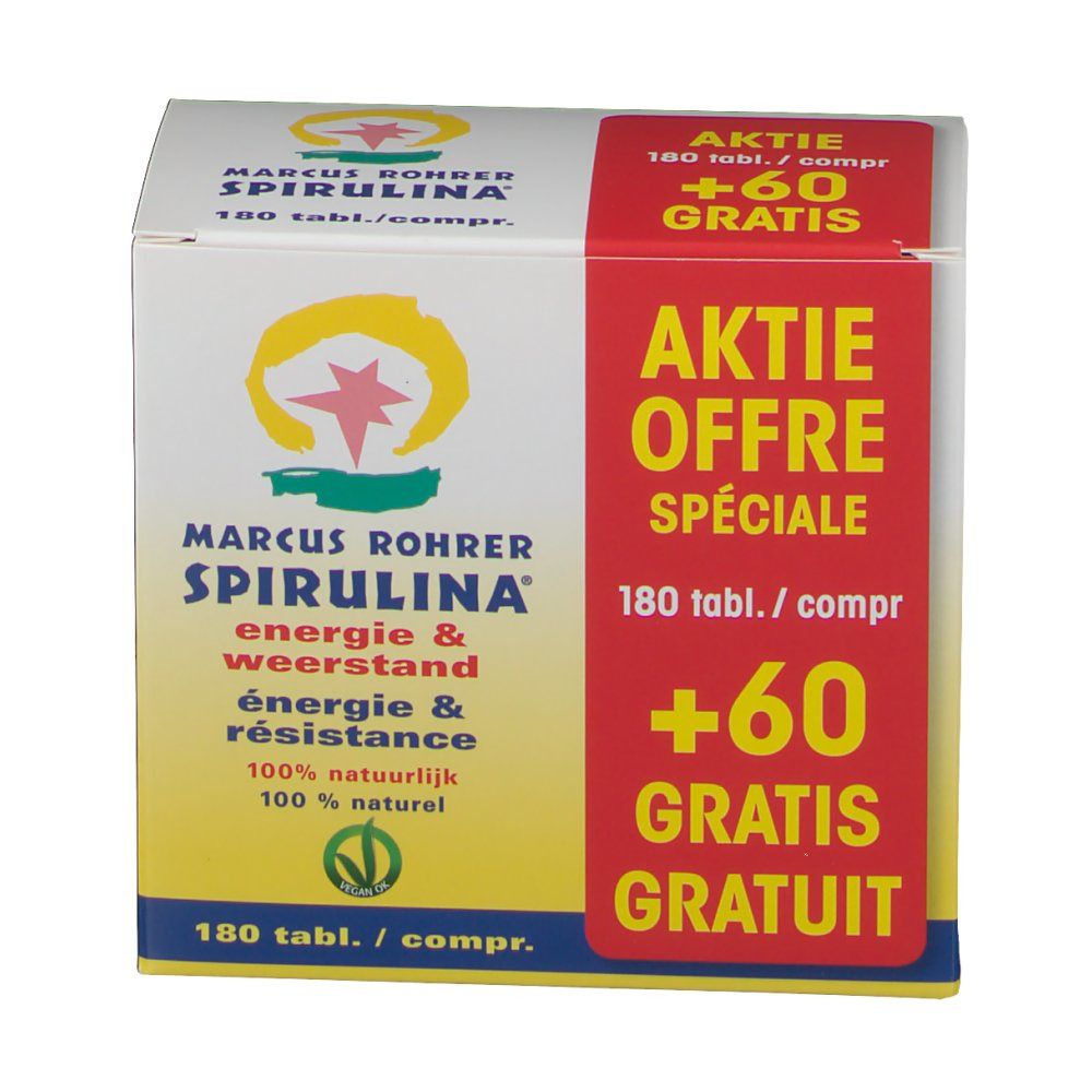 Marcus Rohrer Spirulina 300mg +60 Tabletten GRATIS PROMO