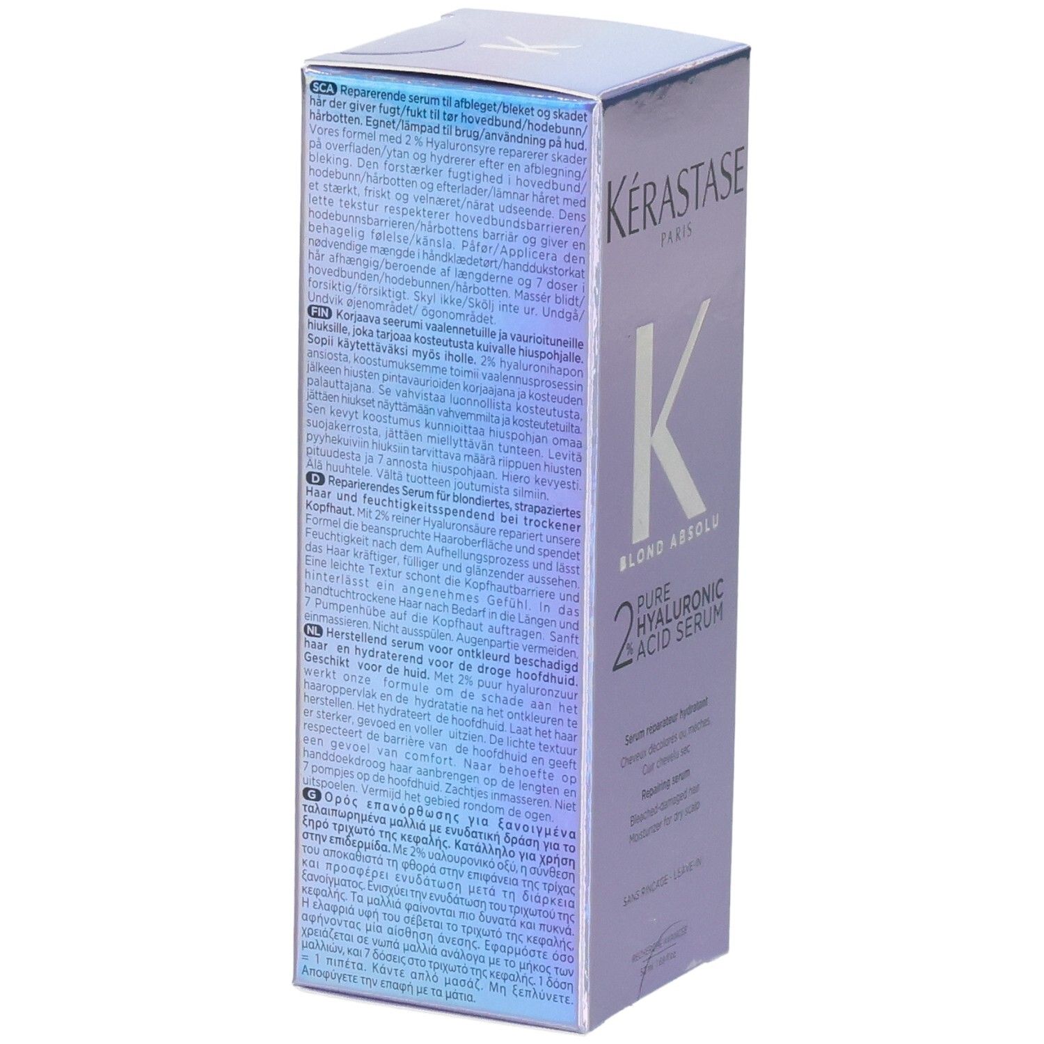 Kérastase Blond Absolu Serum Box mit Hyaluronsäure.