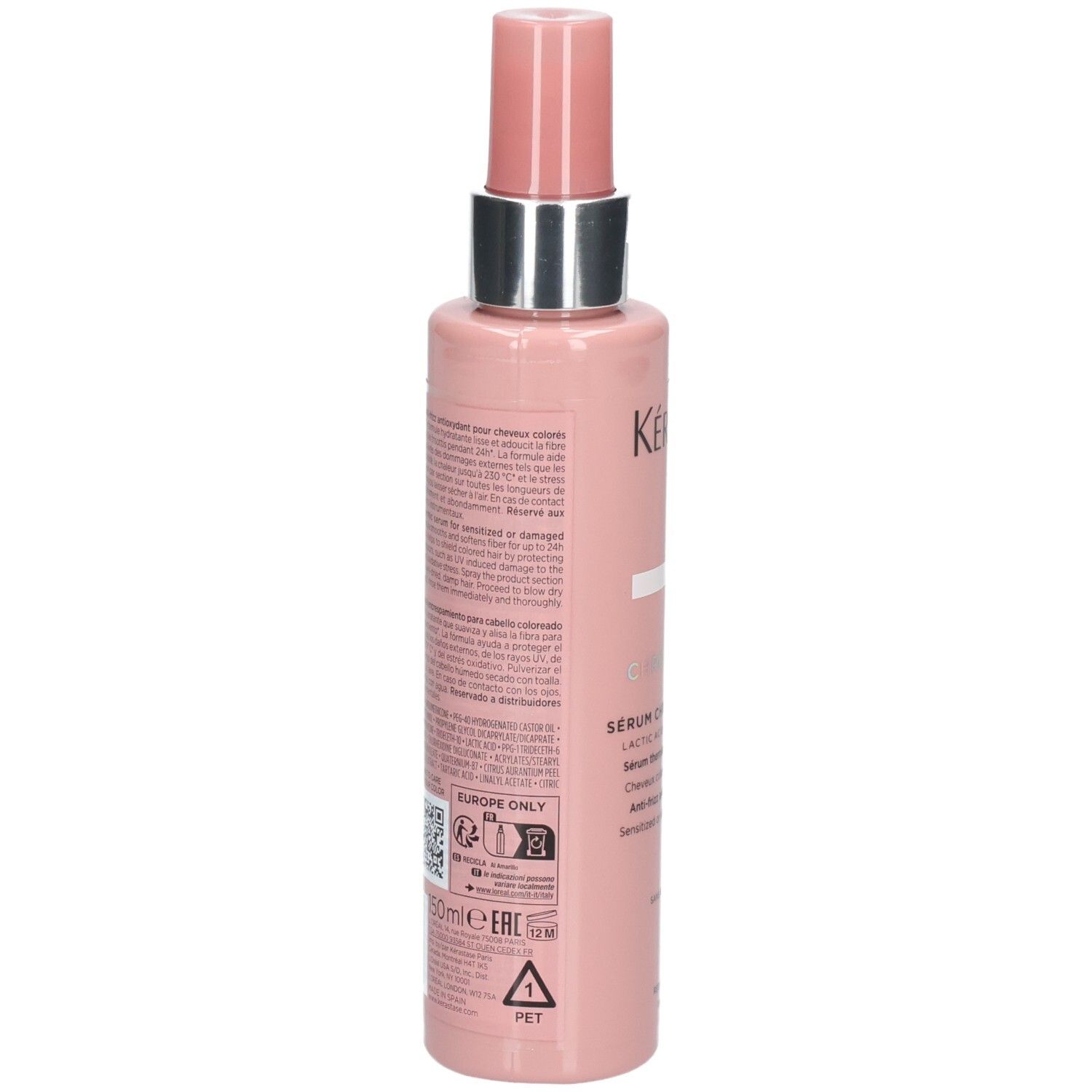 Rosa Flasche mit Pumpspender, Kérastase Serum, 150ml.