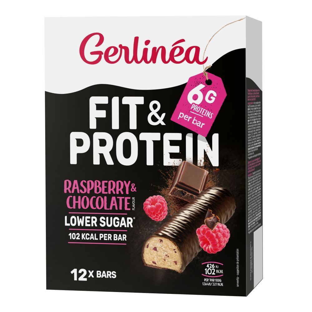 Gerlinéa Carb Reduced - High Protein Barres Chocolat & Framboise