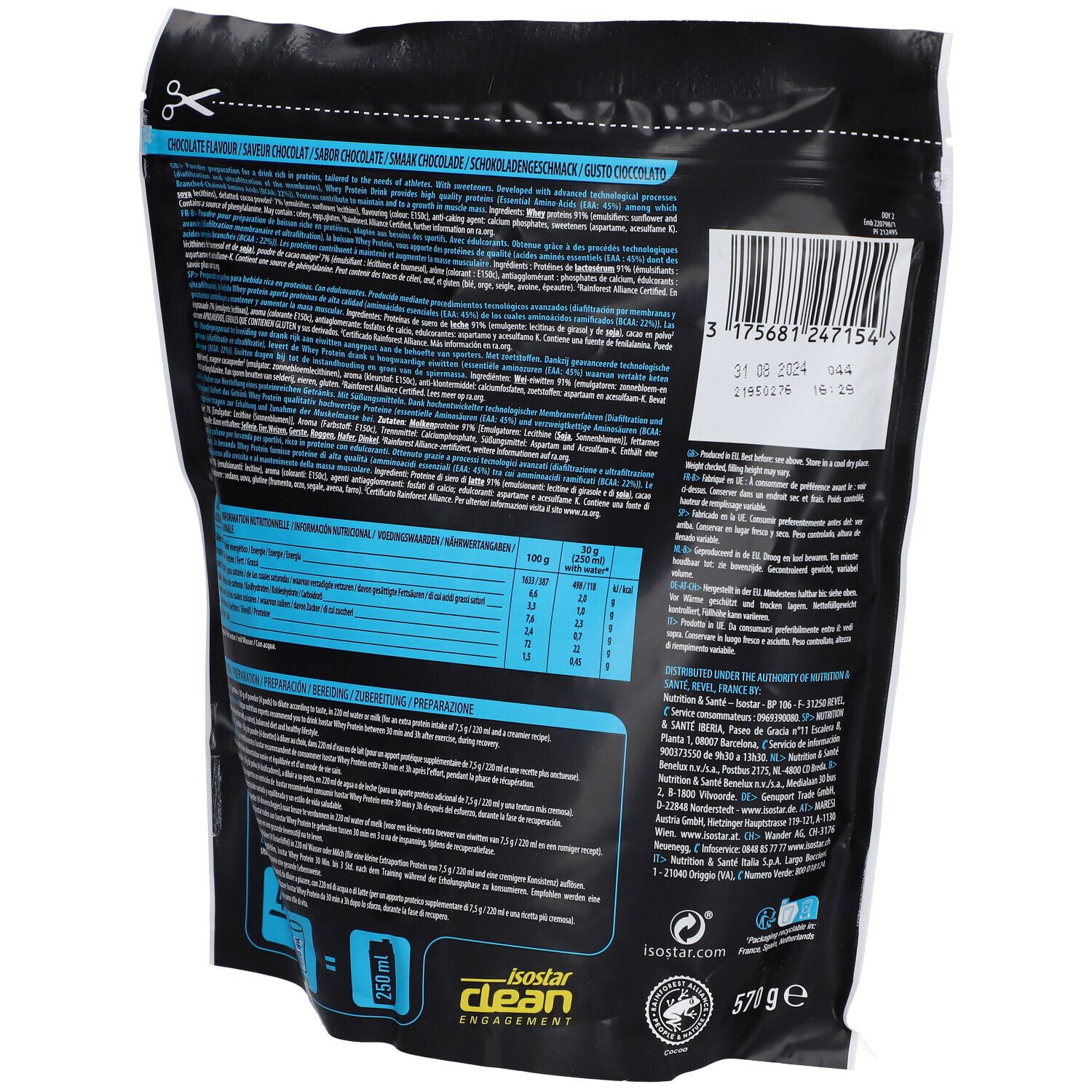 isostar WHEY PROTEIN CHOCOLAT