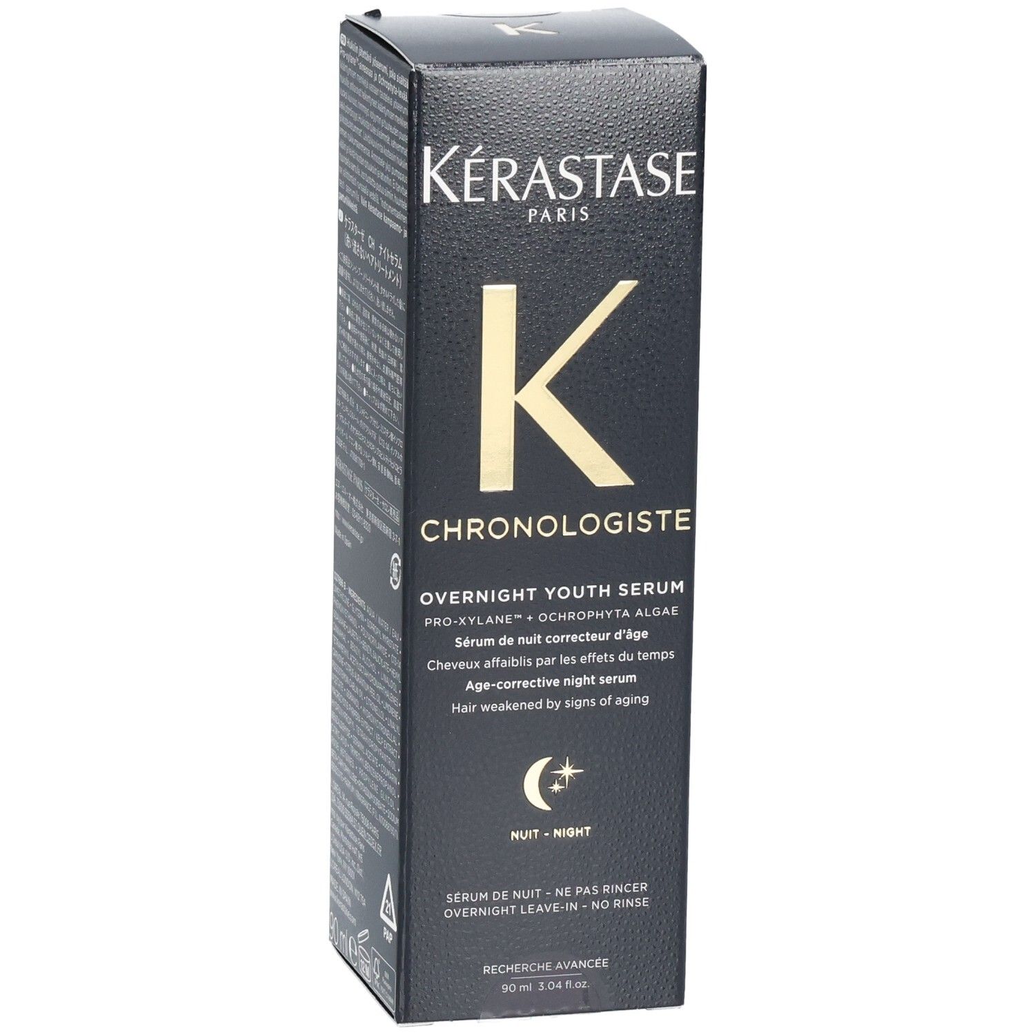 Kérastase Chronologiste Overnight Youth Serum Box mit K-Logo und Produktinformationen.