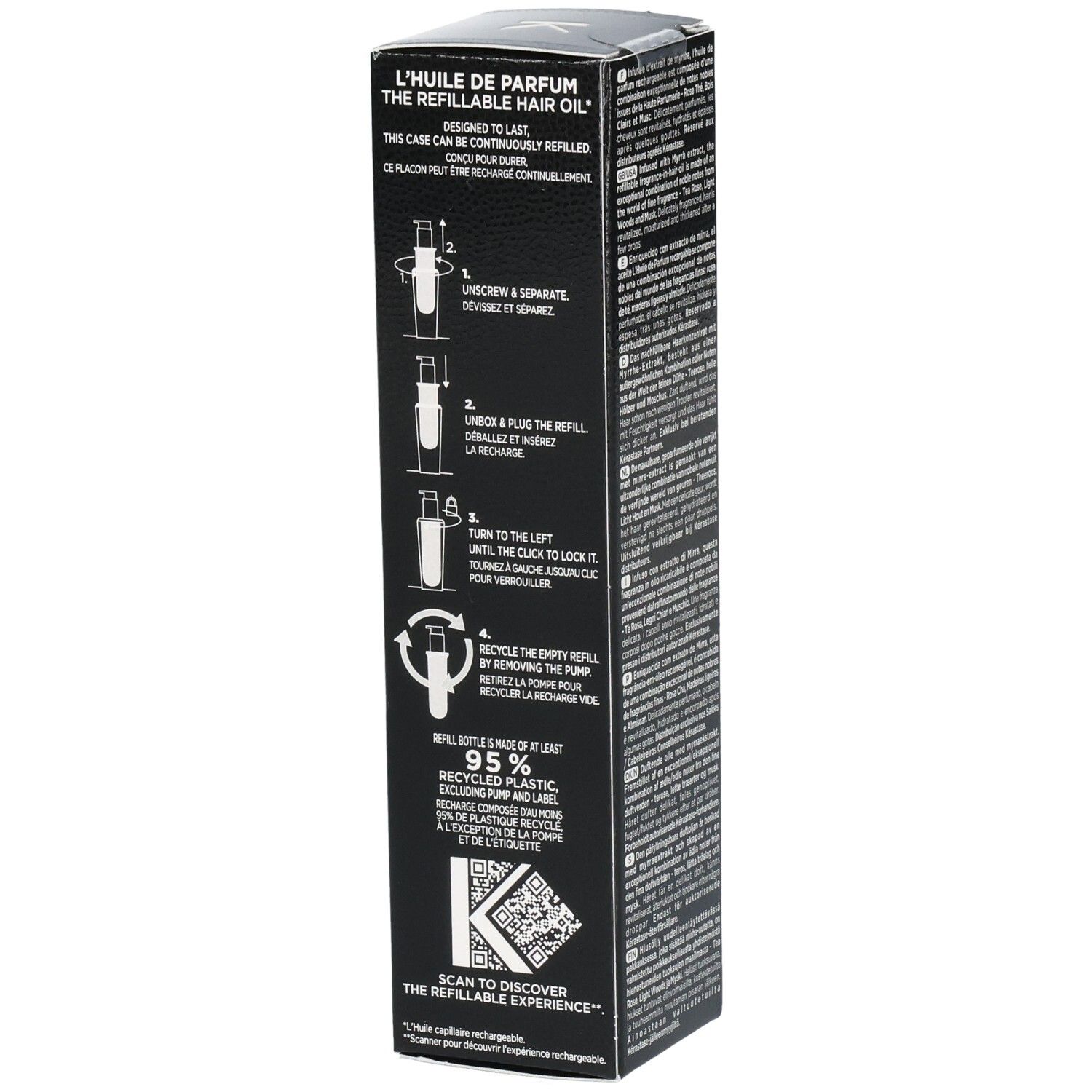 Kérastase Chronologiste L'Huile de Parfum Nachfüllpackung mit Anleitung zur Wiederbefüllung.