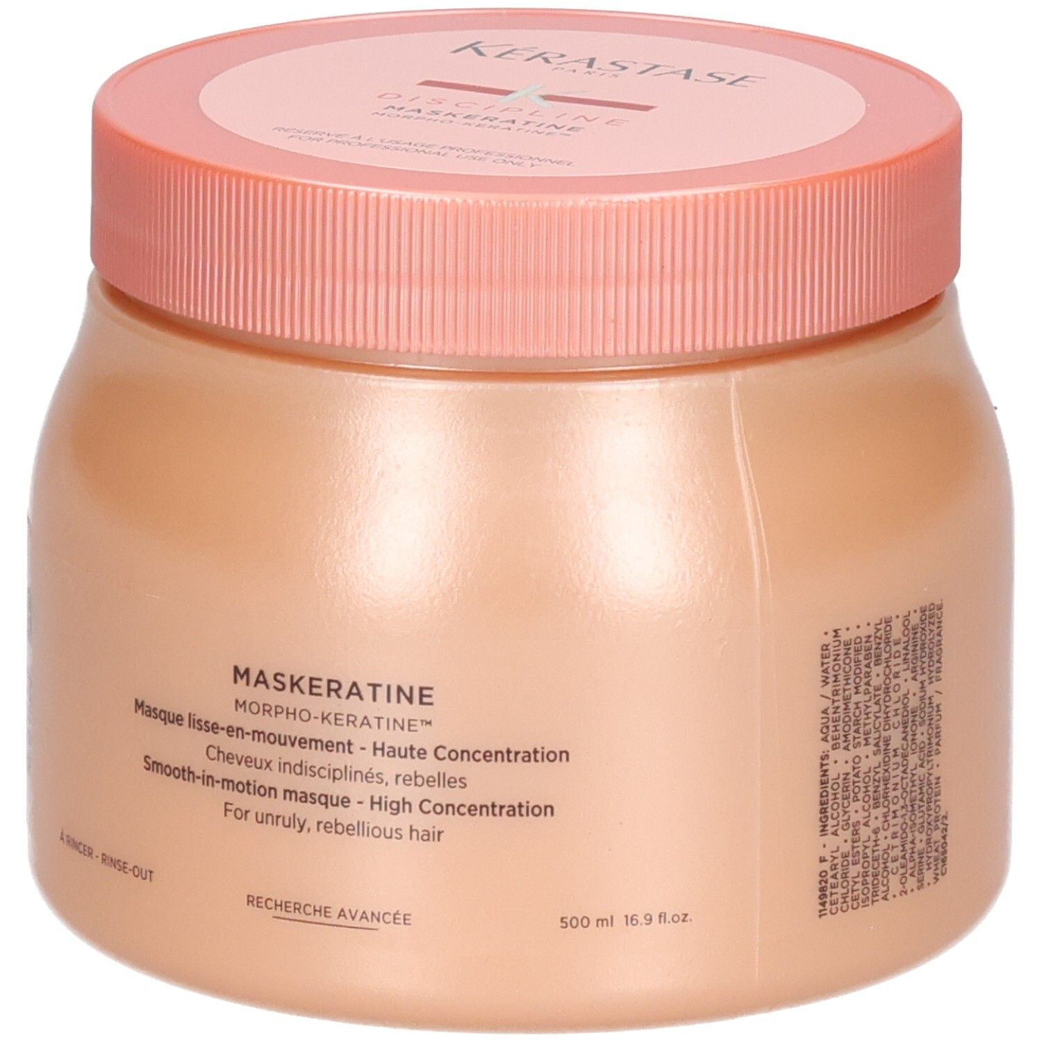 Kérastase Maskeratine Haarkur, Vorderseite mit Produktbezeichnung und Volumen 500ml.