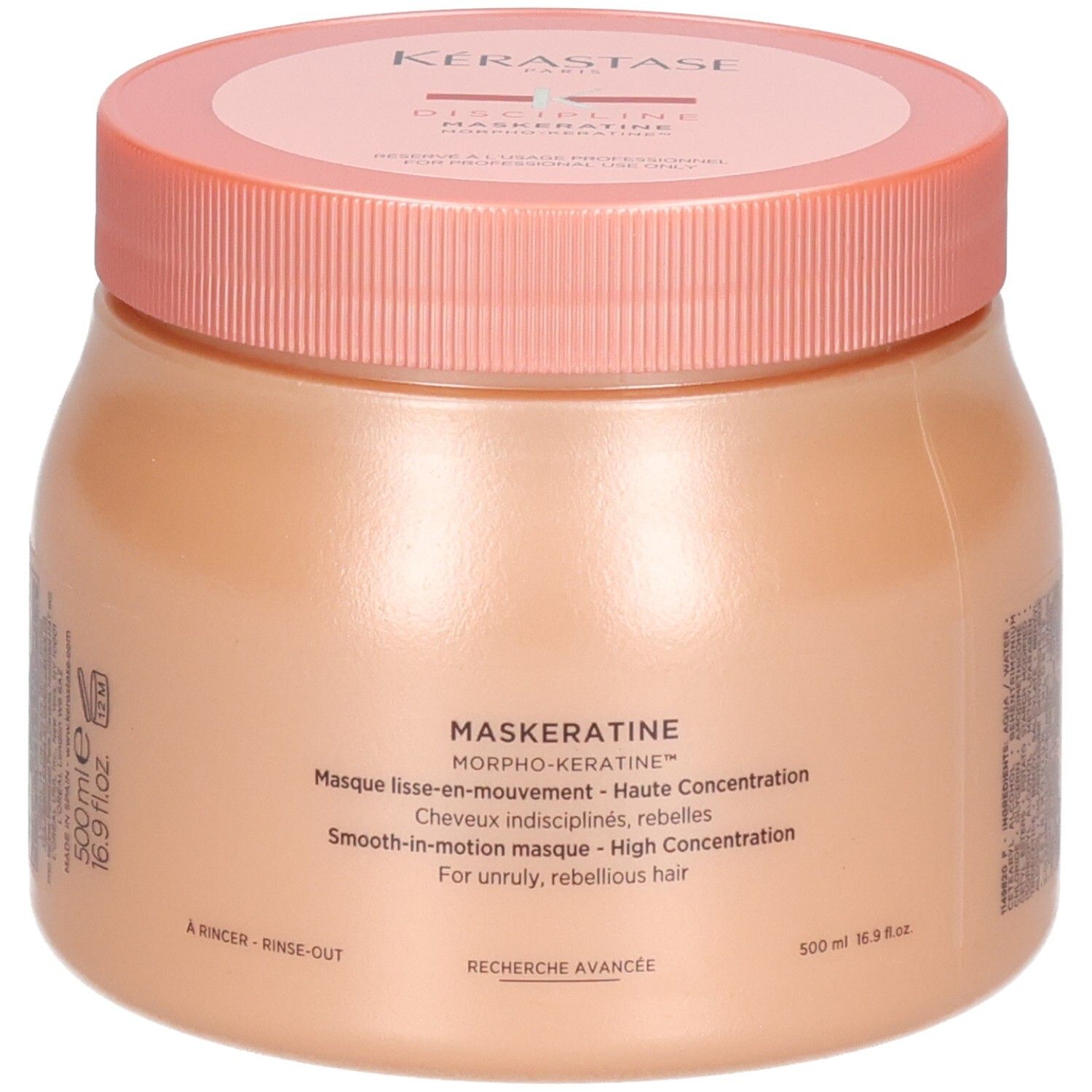Kérastase Maskeratine Haarkur, Vorderseite mit Produktbezeichnung und Volumen 500ml.