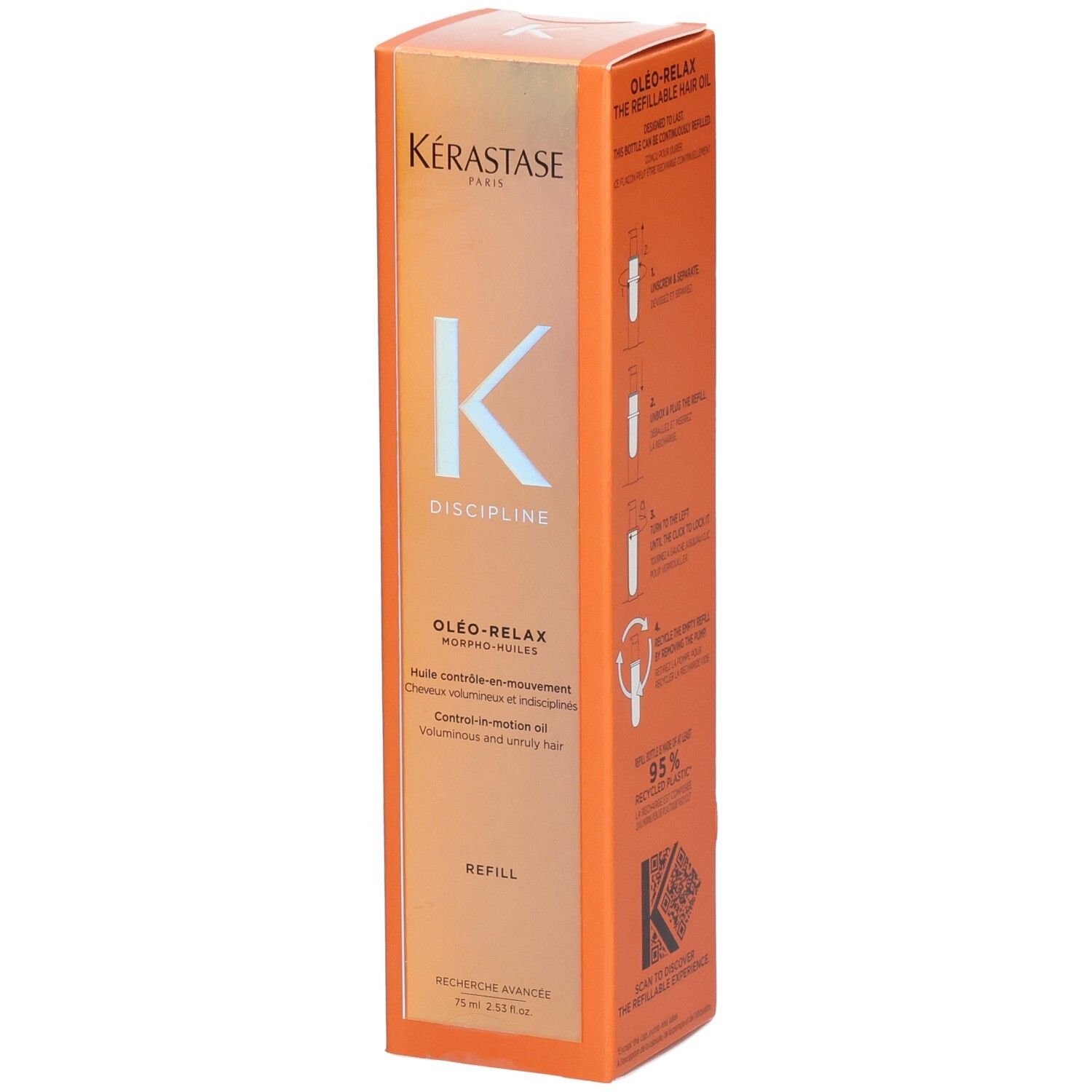 Kérastase Discipline Oleo-Relax Nachfüllpackung für Haare, 75ml.