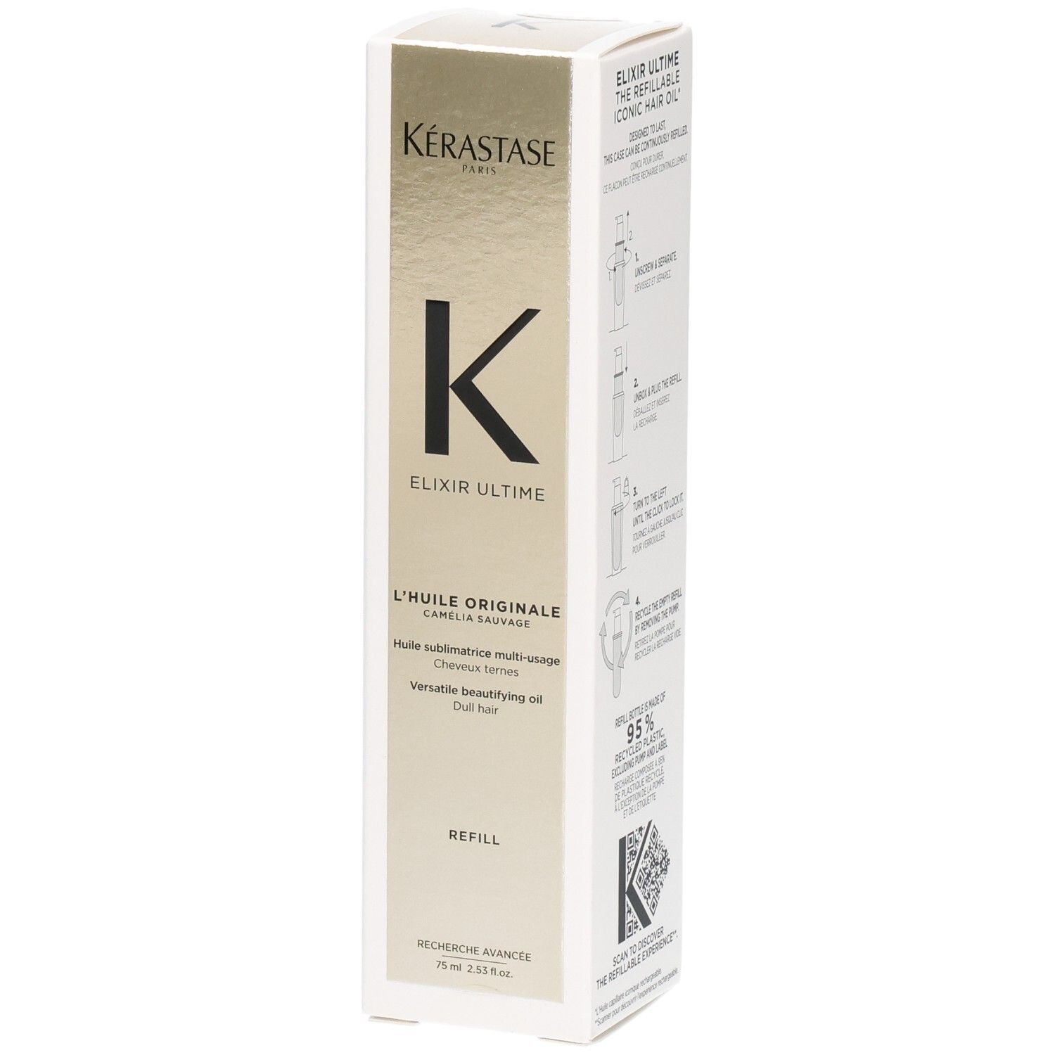 Kérastase Elixir Ultime Nachfüllpackung: L'Huile Originale, 75ml.