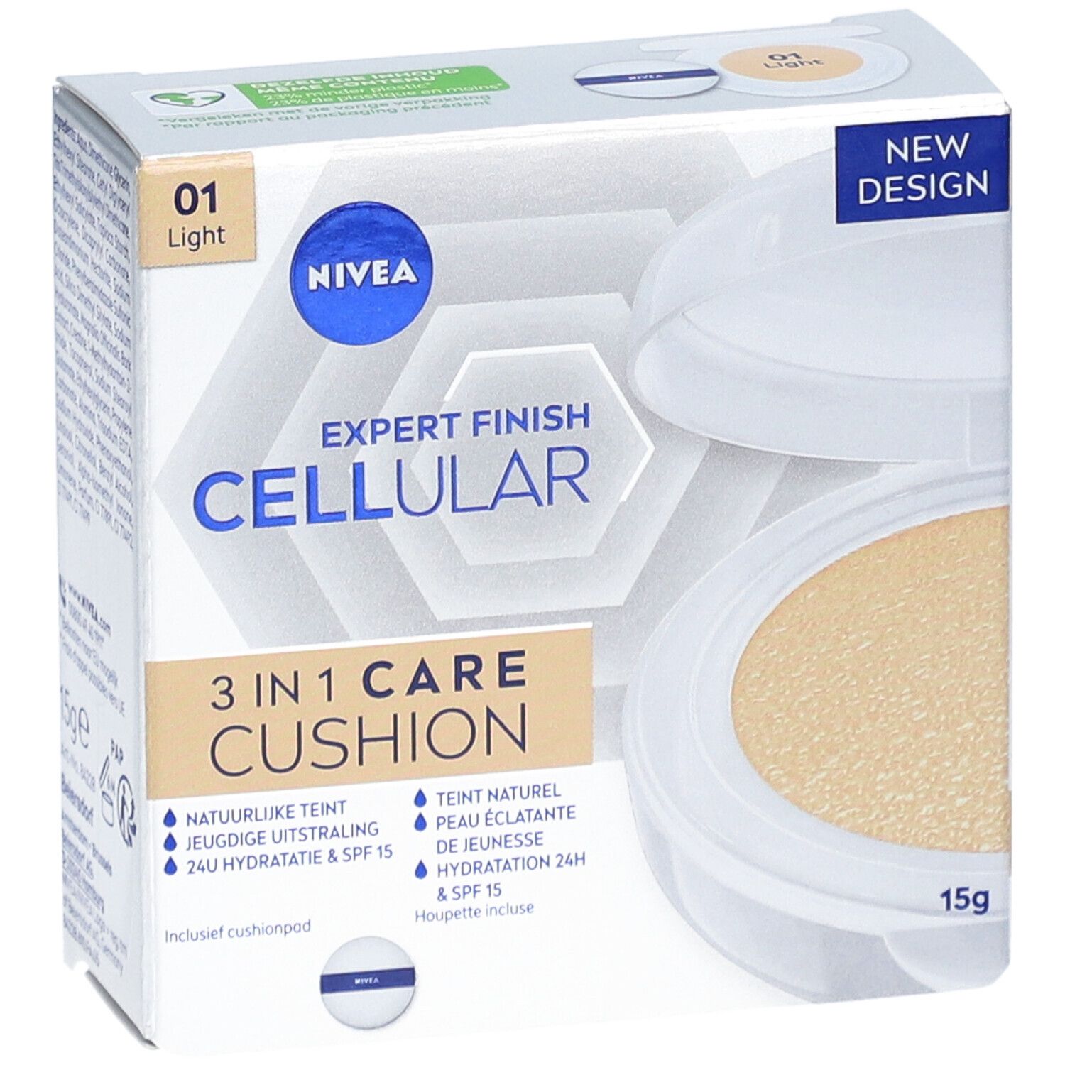 NIVEA Hyaluron CELLular Filler 3-en-1 Soin Cushion 01 Light