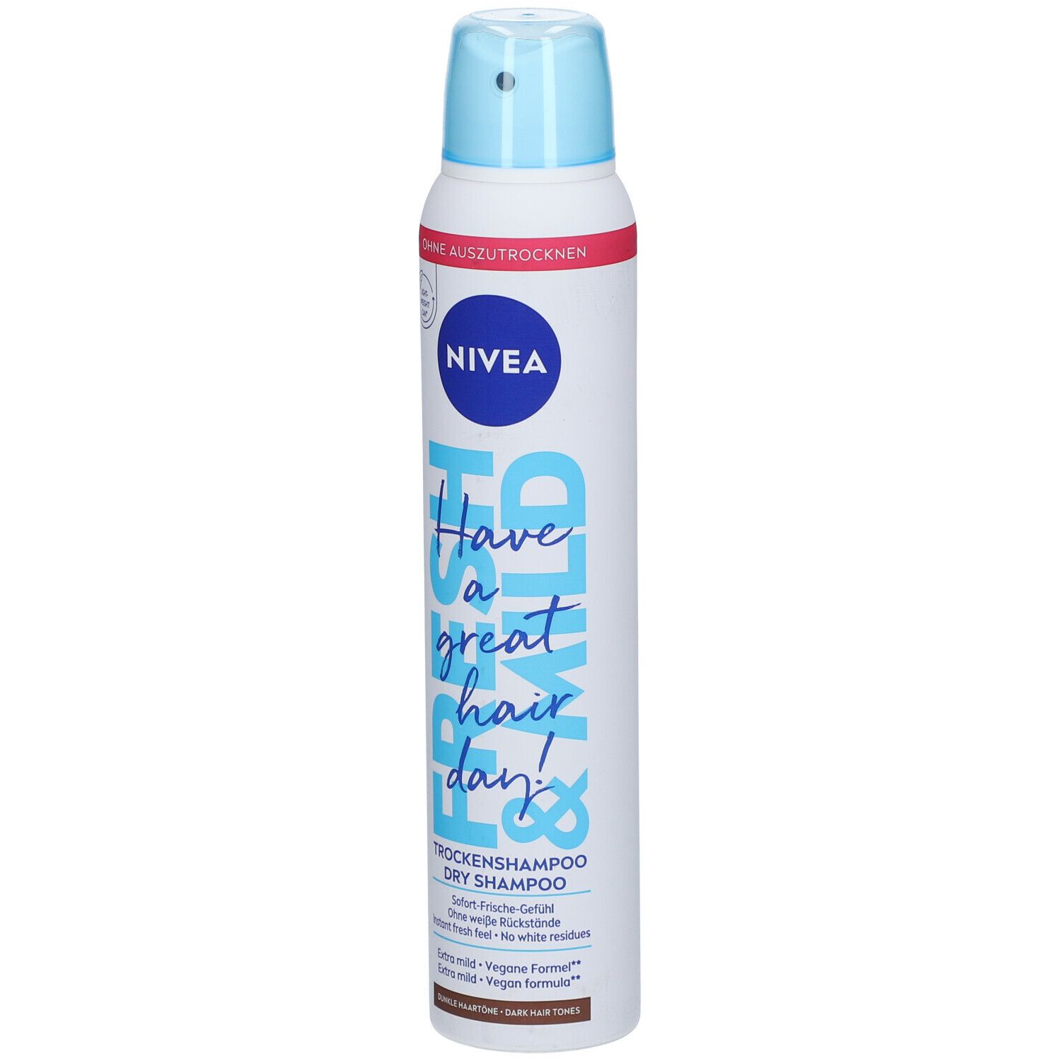 NIVEA Fresh Revive Shampooing Sec  3 en 1 Cheveux Foncés