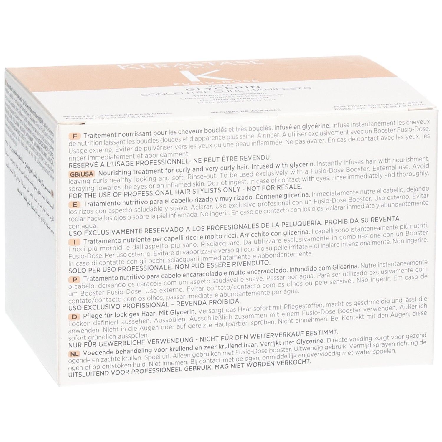 Kérastase Fusio-Dose Glycerin Haarpflege für lockiges Haar.