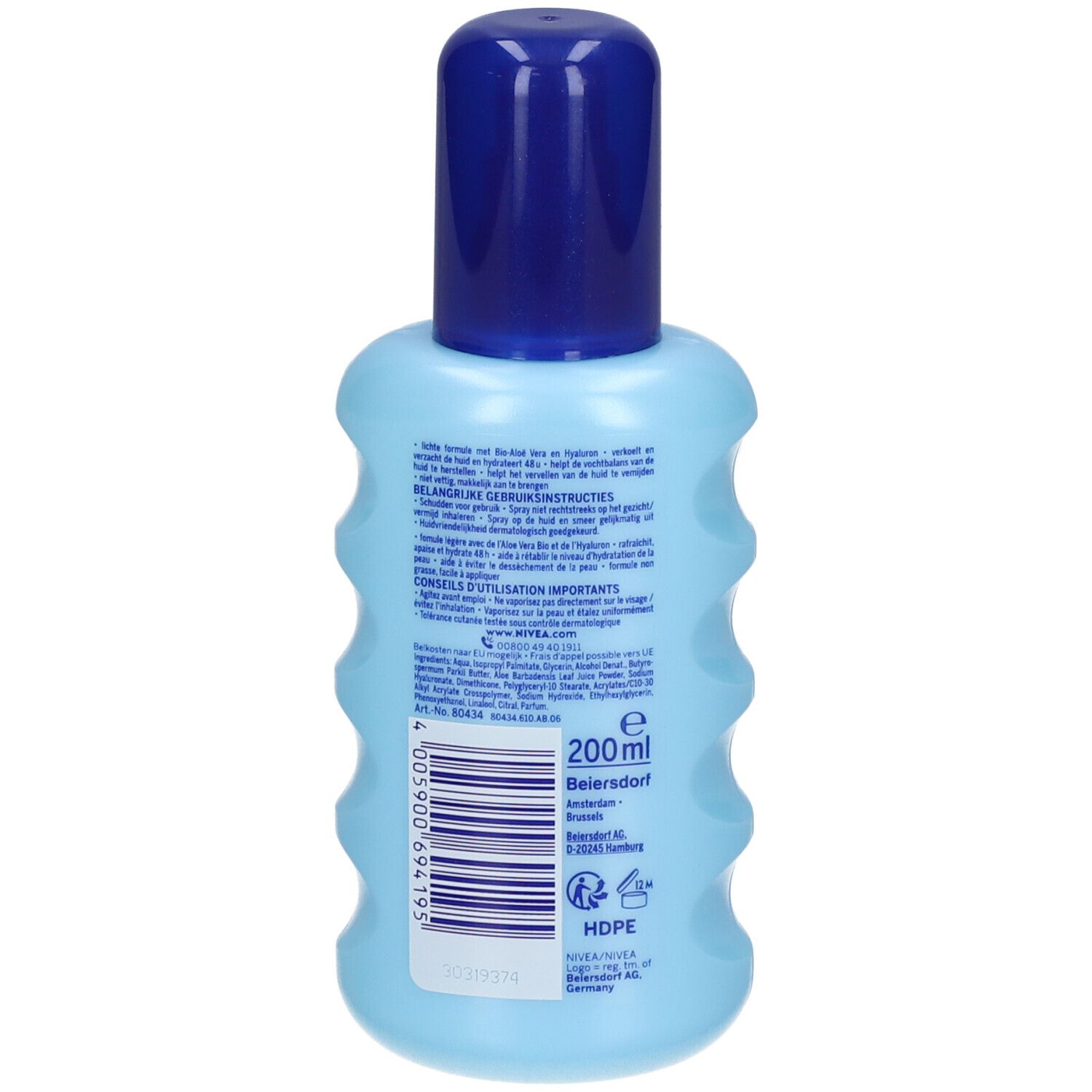 NIVEA Sun Après-Soleil Spray Hydratant Aloe Vera Bio 48h