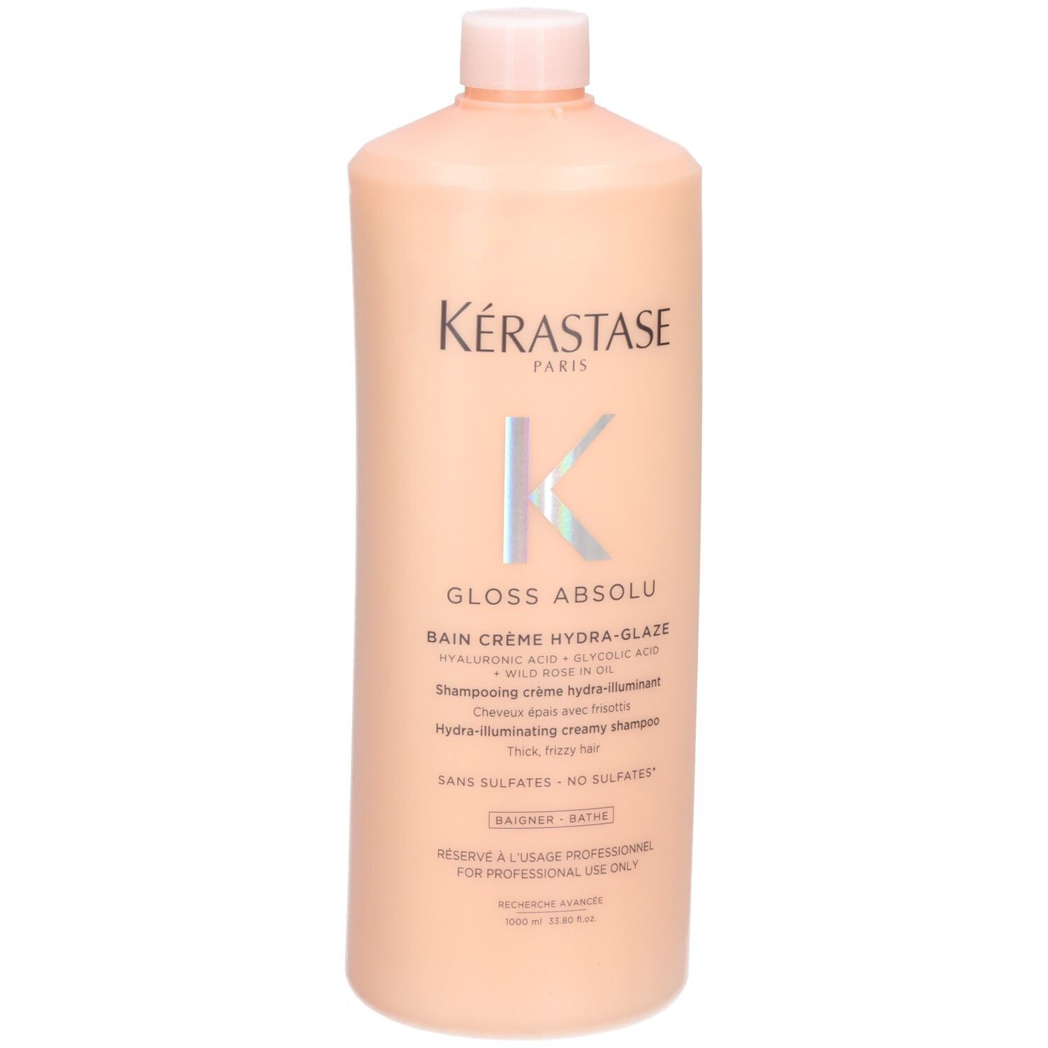 Kérastase Gloss Absolu Bain Crème Hydra-Glaze Shampoo, 1000ml Flasche.