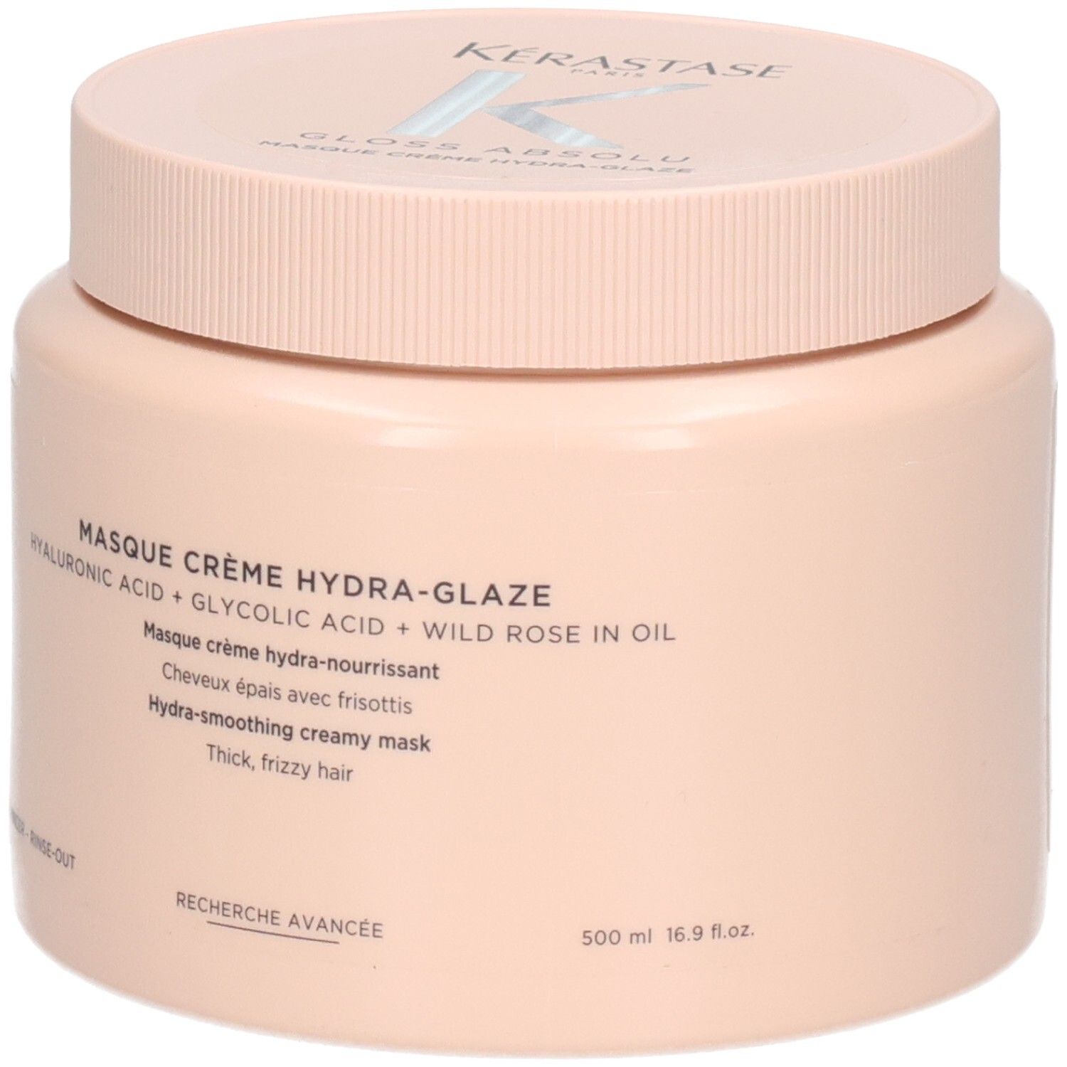 Kérastase Hydra-Glaze Masque: Glättende Crememaske mit Hyaluronsäure, Glykolsäure und Wildrosenöl. 500 ml.