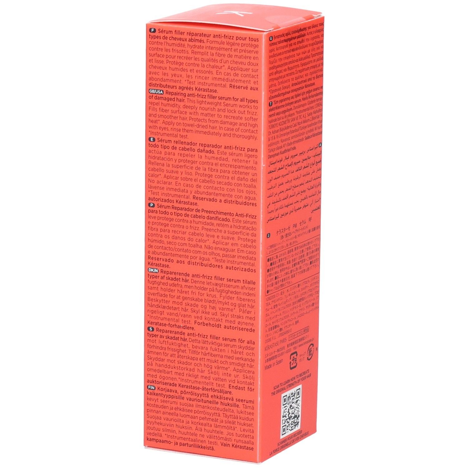 Kérastase Première Sérum Filler Fondamental, Seite mit detaillierten Produktbeschreibungen.