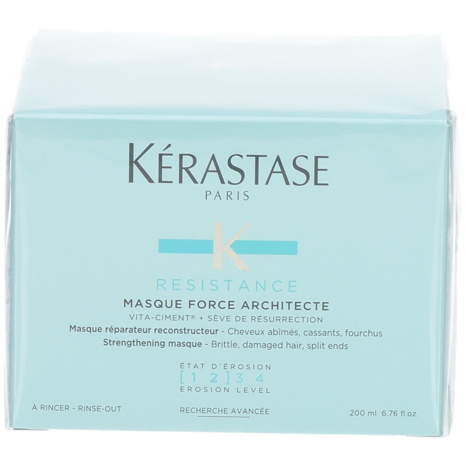 Kérastase Resistance Masque Force Architecte soin capillaire, face avant avec informations produit.