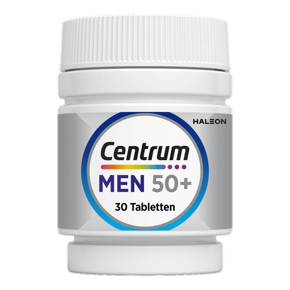 Centrum Men 50+ Flasche mit 30 Tabletten, Nahrungsergänzungsmittel.
