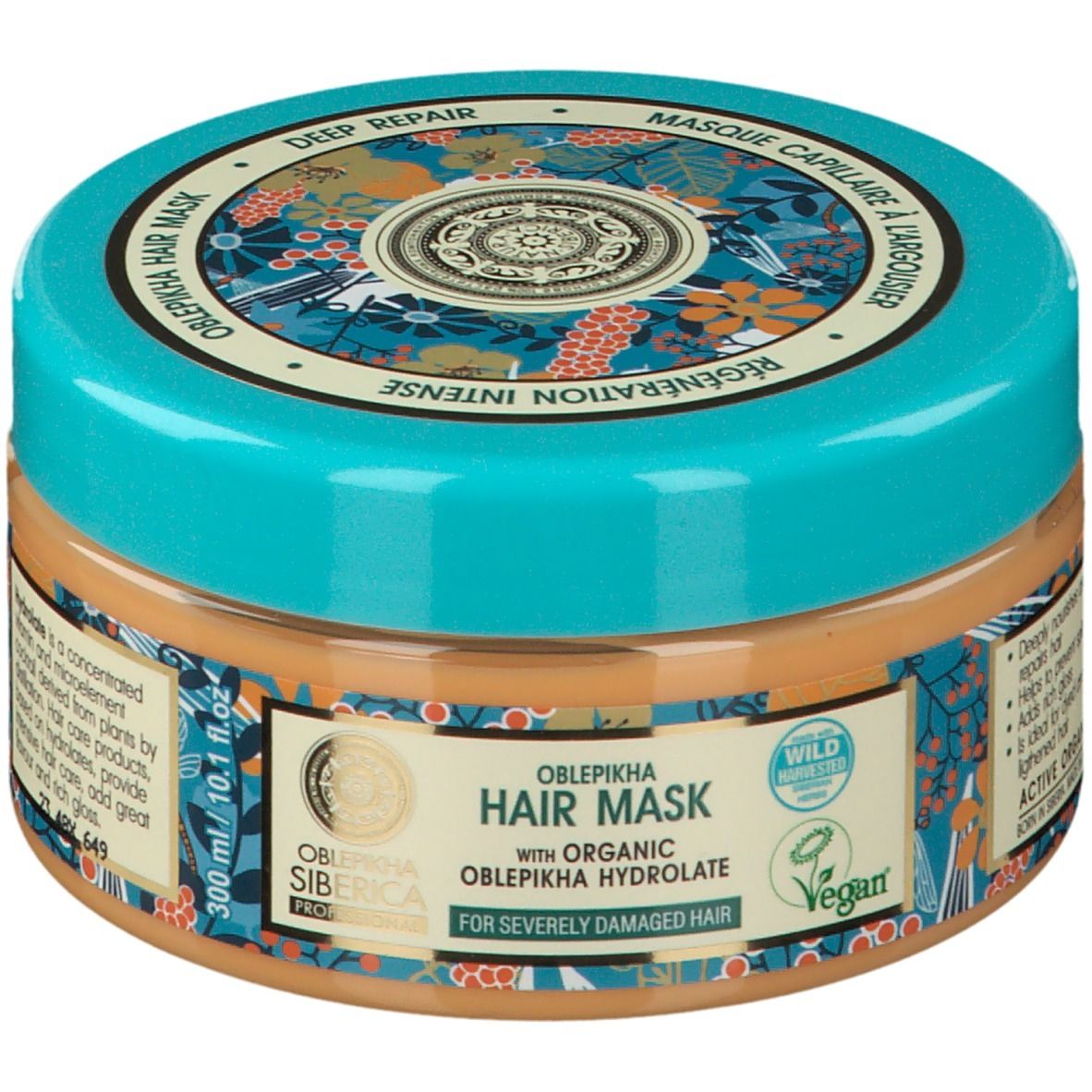 Natura Siberica Oblepikha Masque Capillaire à l'Hydrolat d'Argousier Bio