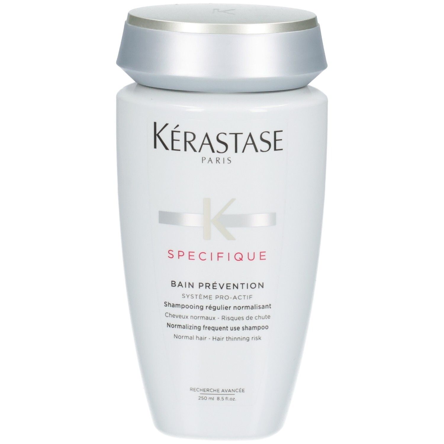 Kérastase Specifique Bain Prévention Shampoo, 250ml. Flacon blanc avec bouchon argenté.