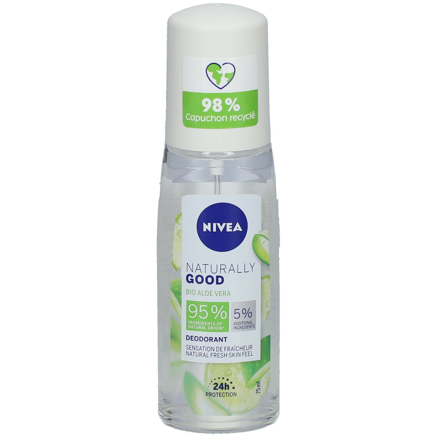 NIVEA NATURALLY GOOD Déodorant Spray 24h Bio Aloe Vera