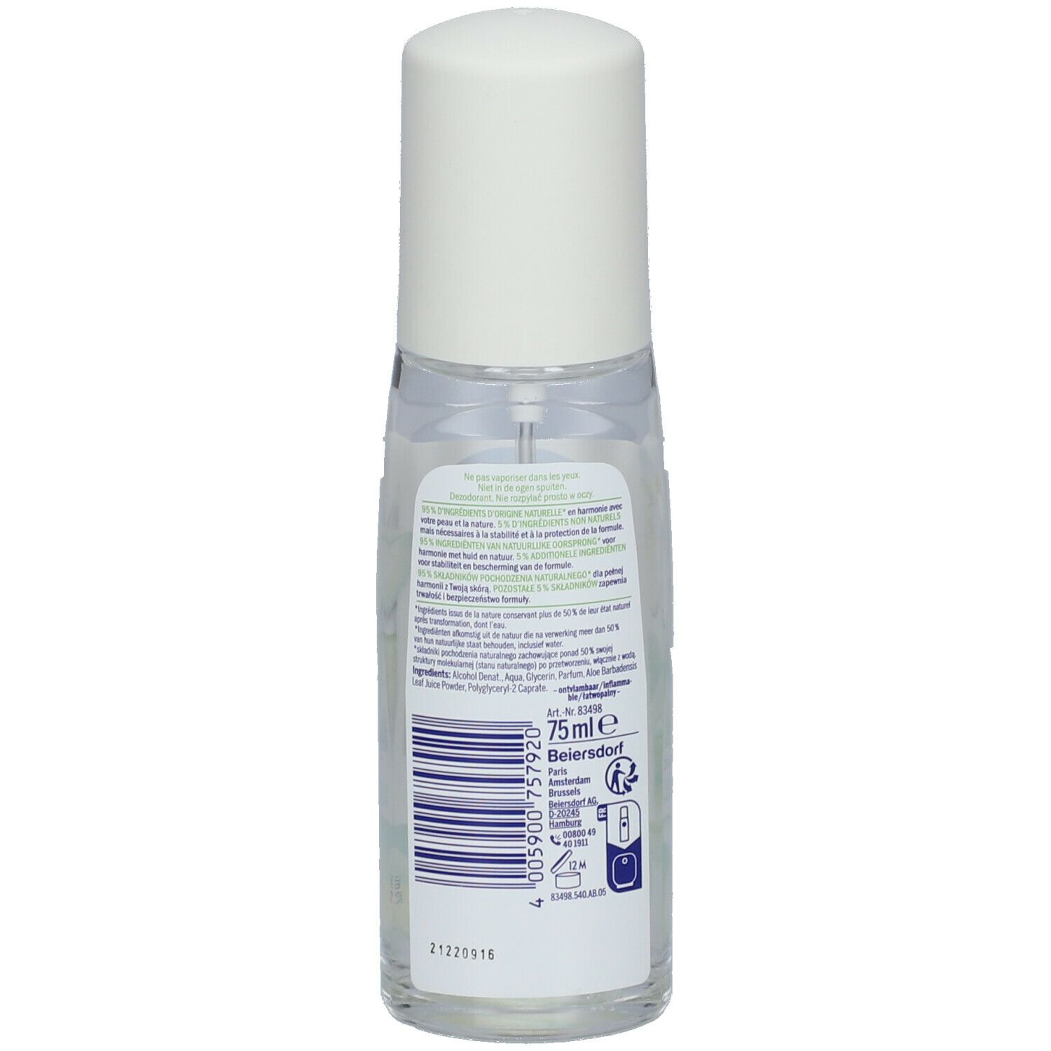 NIVEA NATURALLY GOOD Déodorant Spray 24h Bio Aloe Vera
