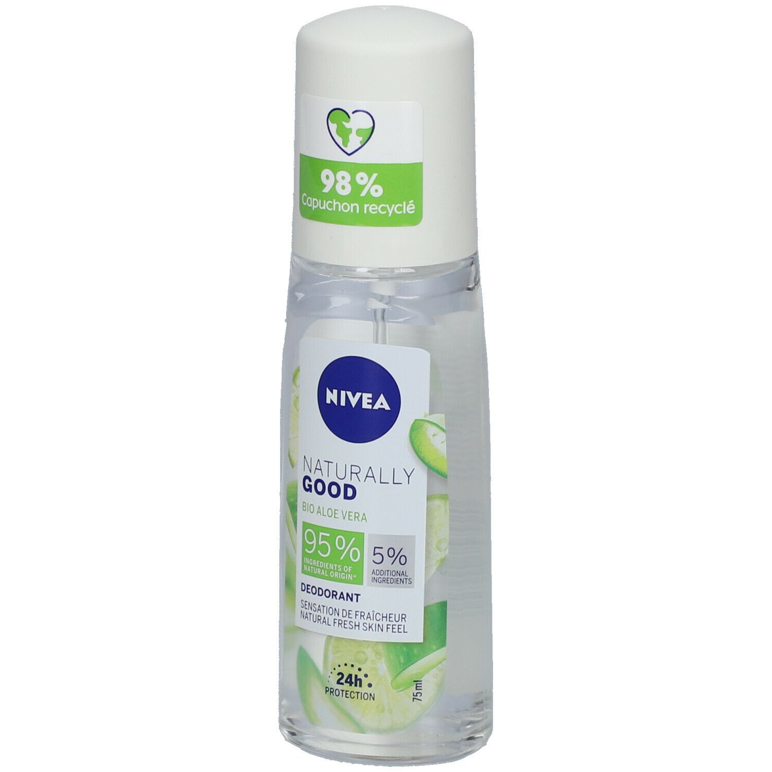 NIVEA NATURALLY GOOD Déodorant Spray 24h Bio Aloe Vera