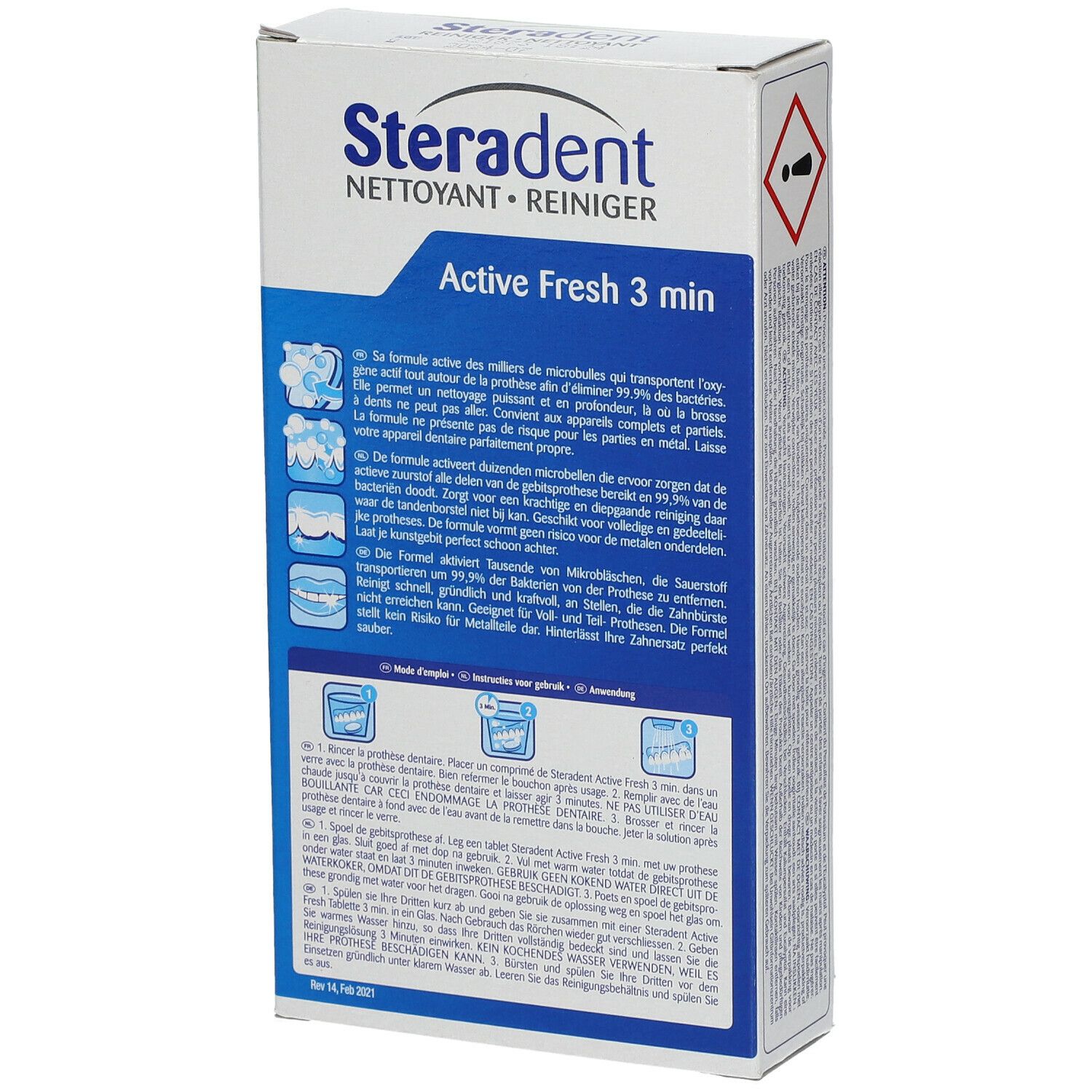 Steradent Active Fresh Nettoyage Express