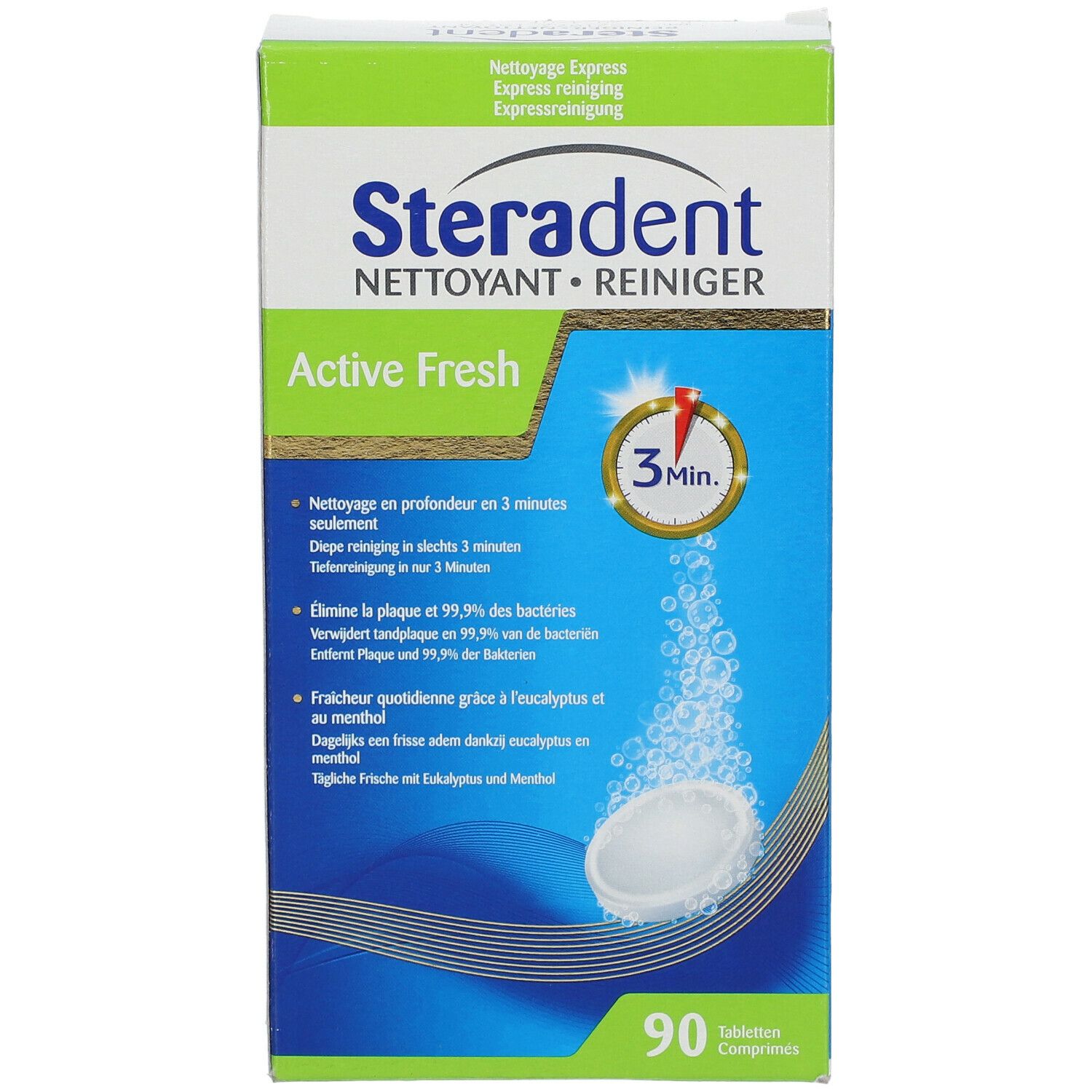 Steradent Active Fresh Nettoyage Express