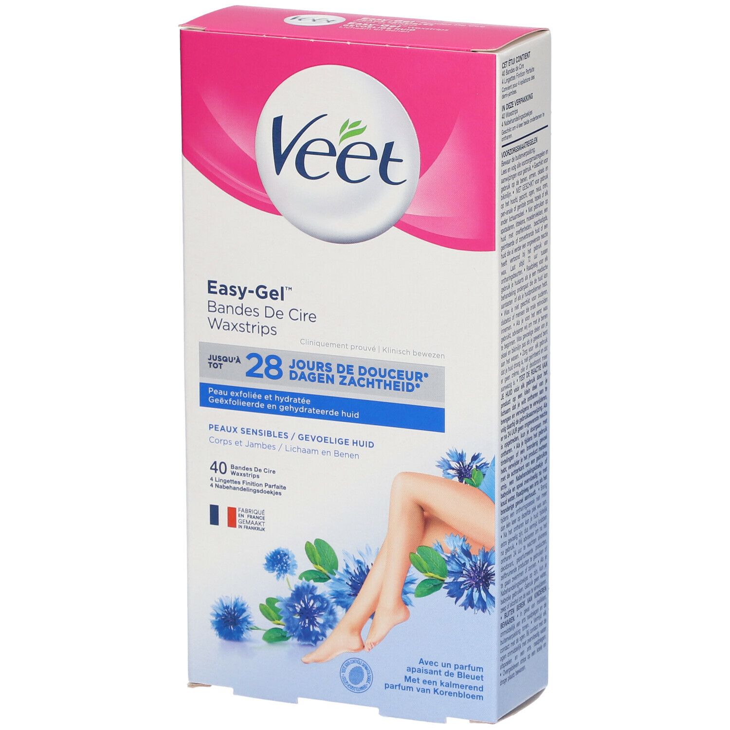 Veet Minima™ Easy-Gel™ Kaltwachsstreifen Körper & Beine - Empfindliche Haut
