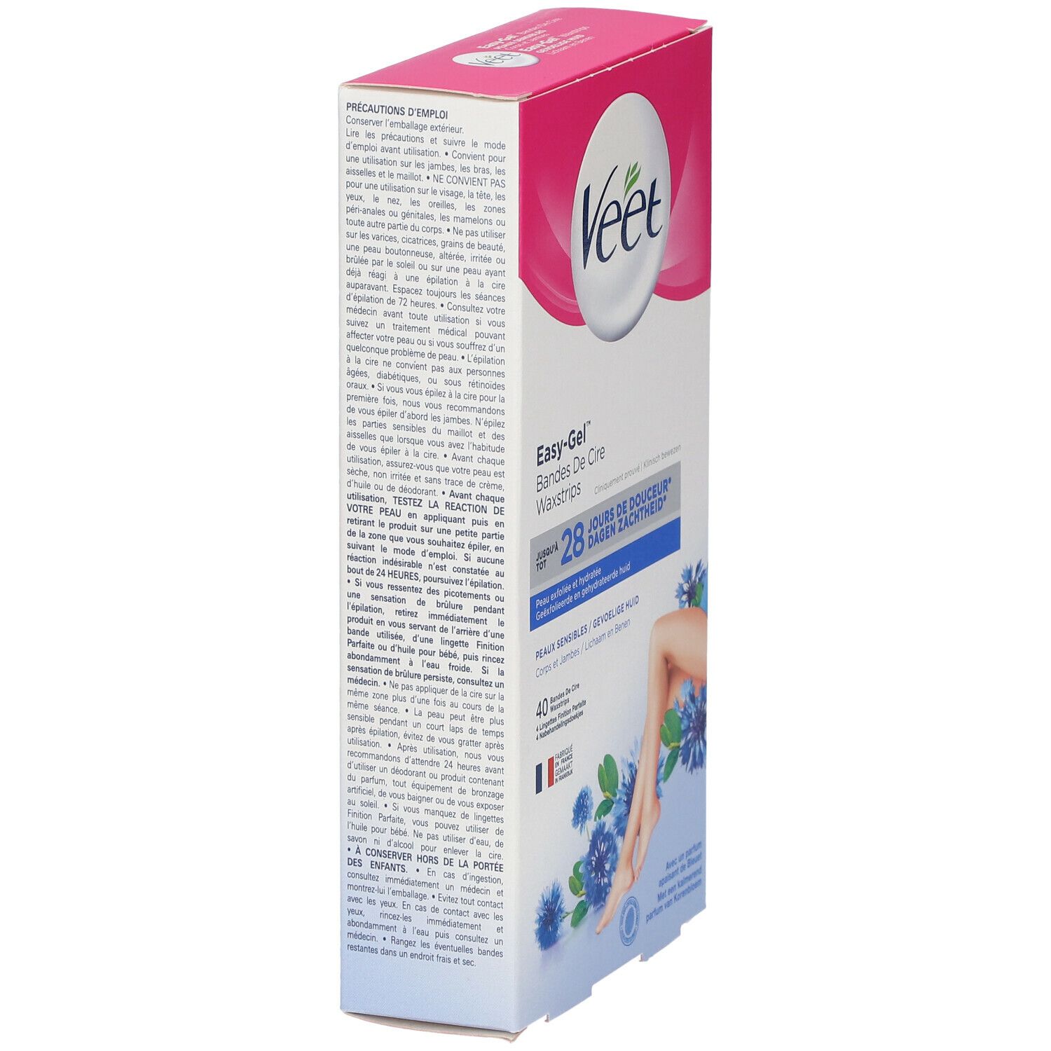 Veet Minima™ Easy-Gel™ Kaltwachsstreifen Körper & Beine - Empfindliche Haut