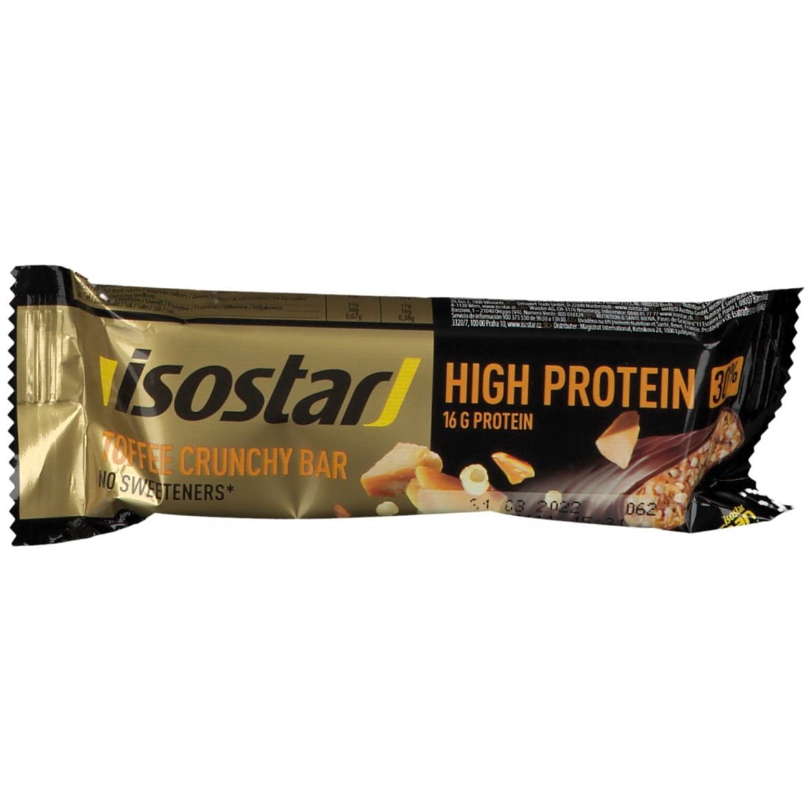 isostar HIGH PROTEIN TOFFEE CRUNCHY BAR