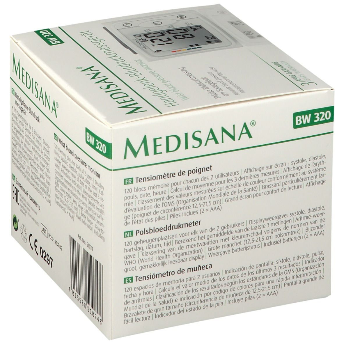 Medisana Handgelenk-Blutdruckmessgerät BW 320