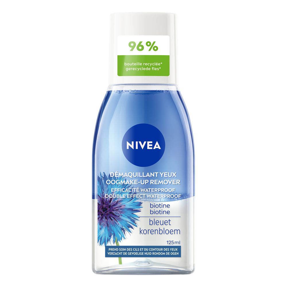 Démaquillant yeux NIVEA, étiquetage français, 125ml.
