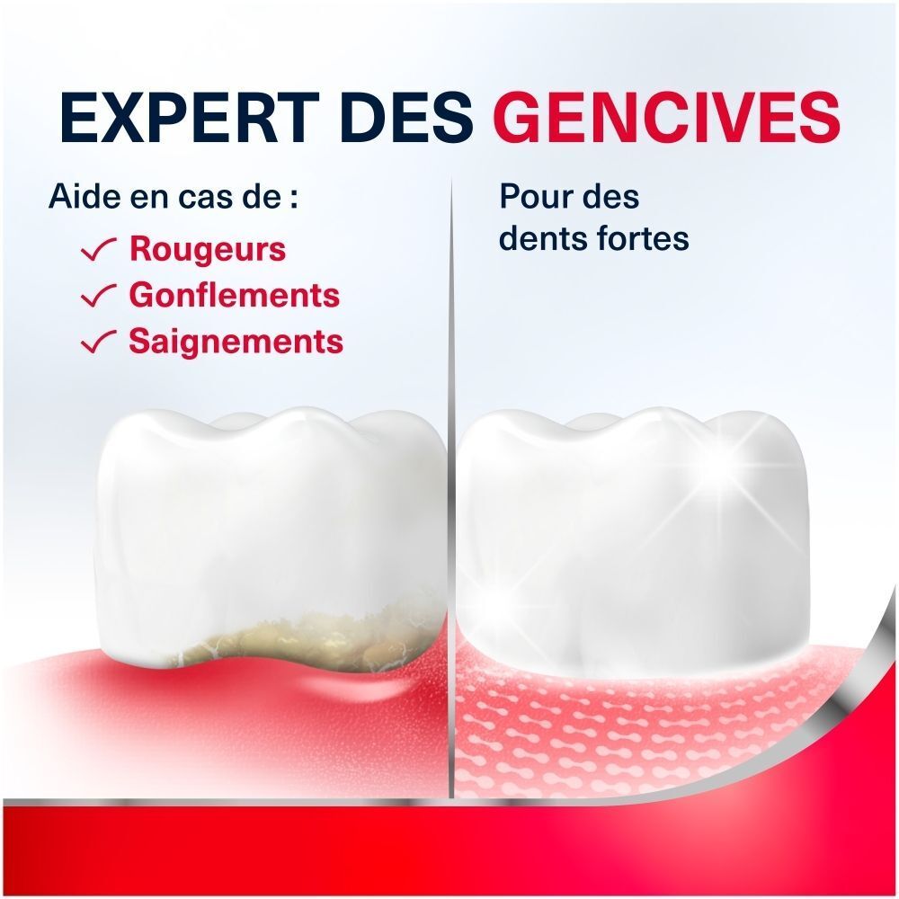 Trois tubes et trois paquets de dentifrice Parodontax Original.