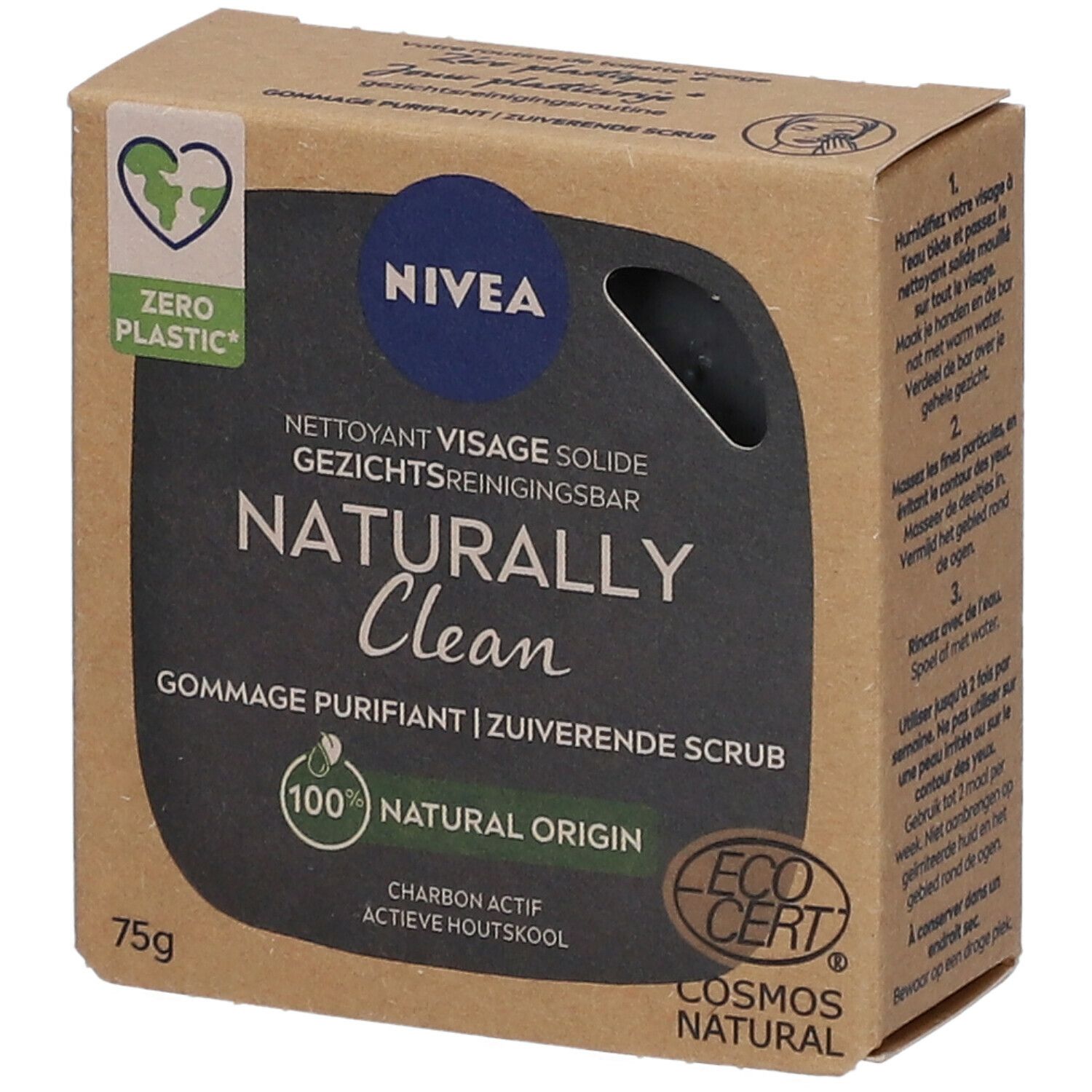 NIVEA® Naturally Clean Aktivkohle Gesichtspeeling
