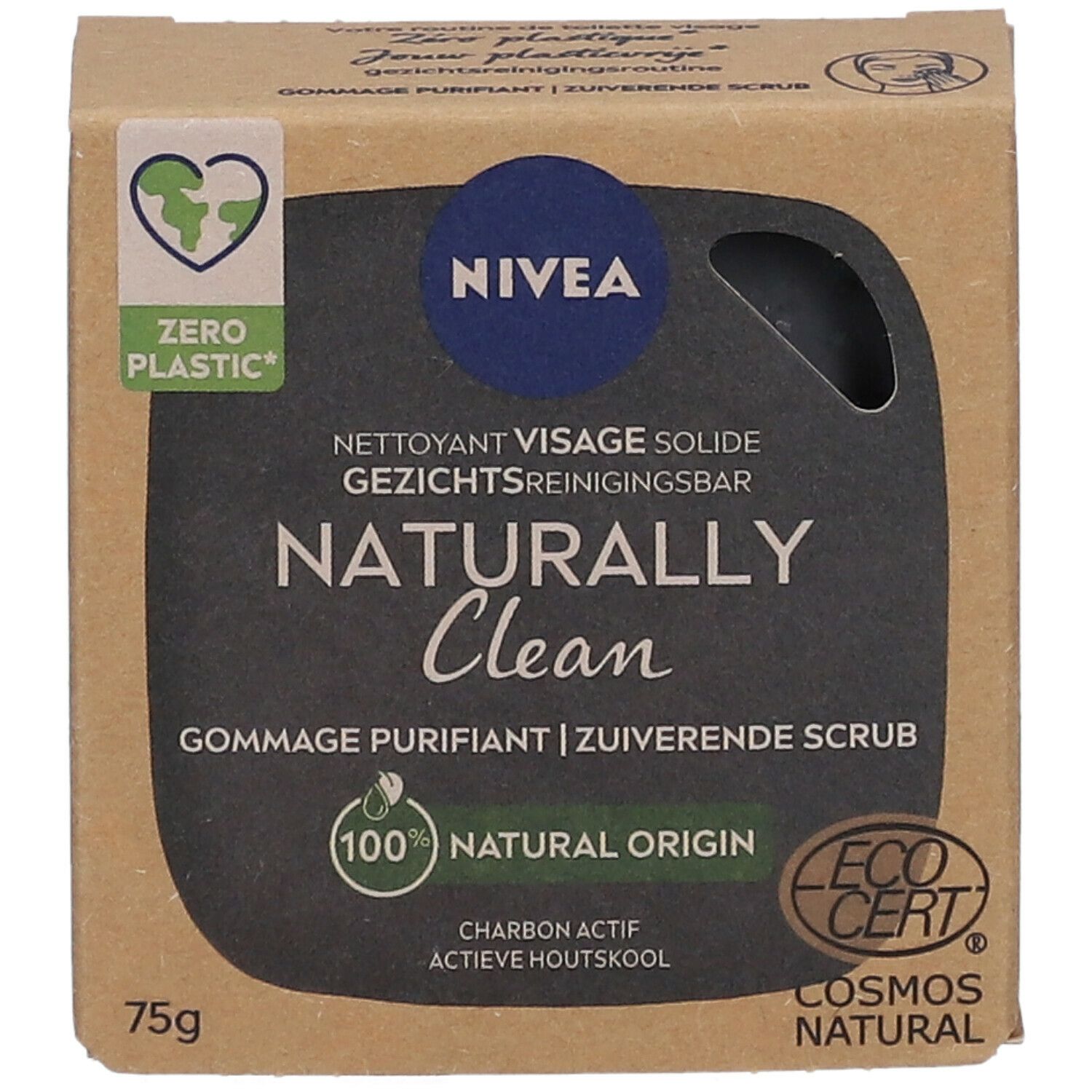 NIVEA® Naturally Clean Aktivkohle Gesichtspeeling