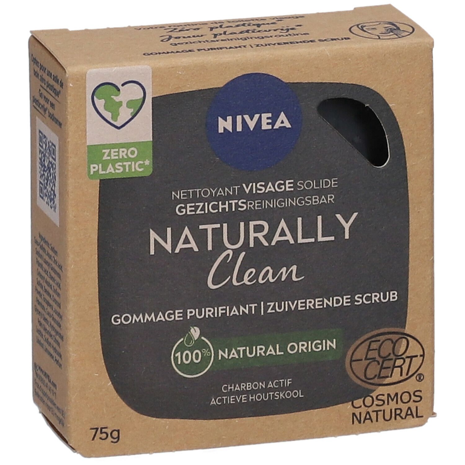NIVEA® Naturally Clean Aktivkohle Gesichtspeeling